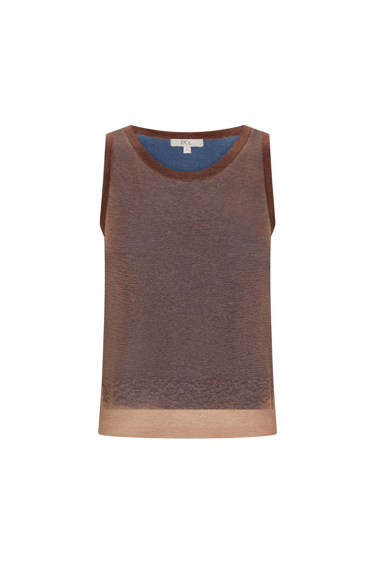 Kaspar Layered Tank Chocolate Blue