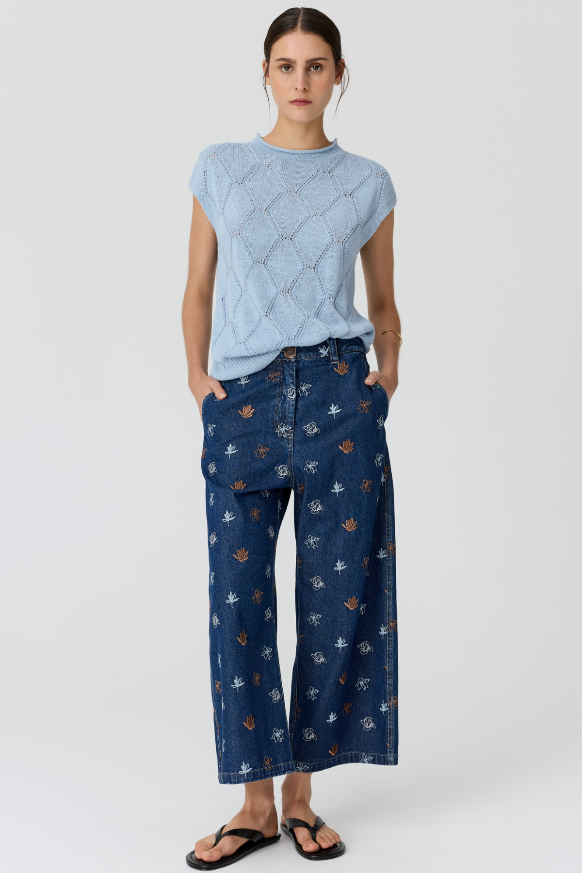 Rosin Cable Knit Blue
