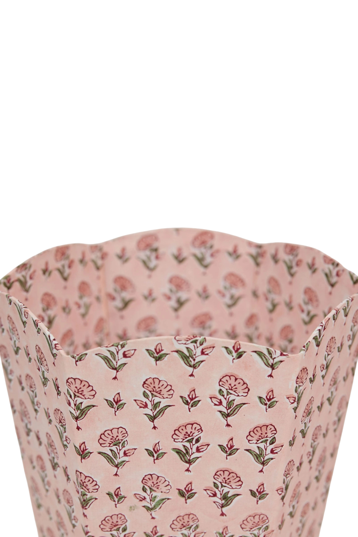 Block Printed Paper Basket Ditsy Floral