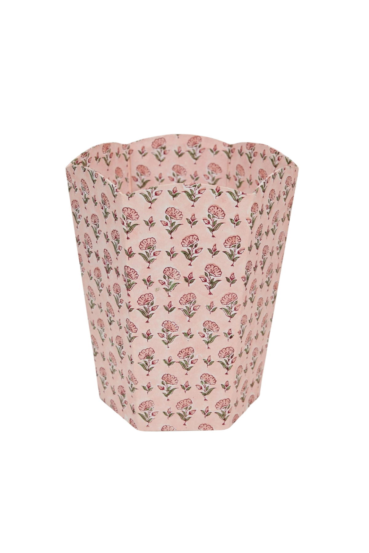 Block Printed Paper Basket Ditsy Floral