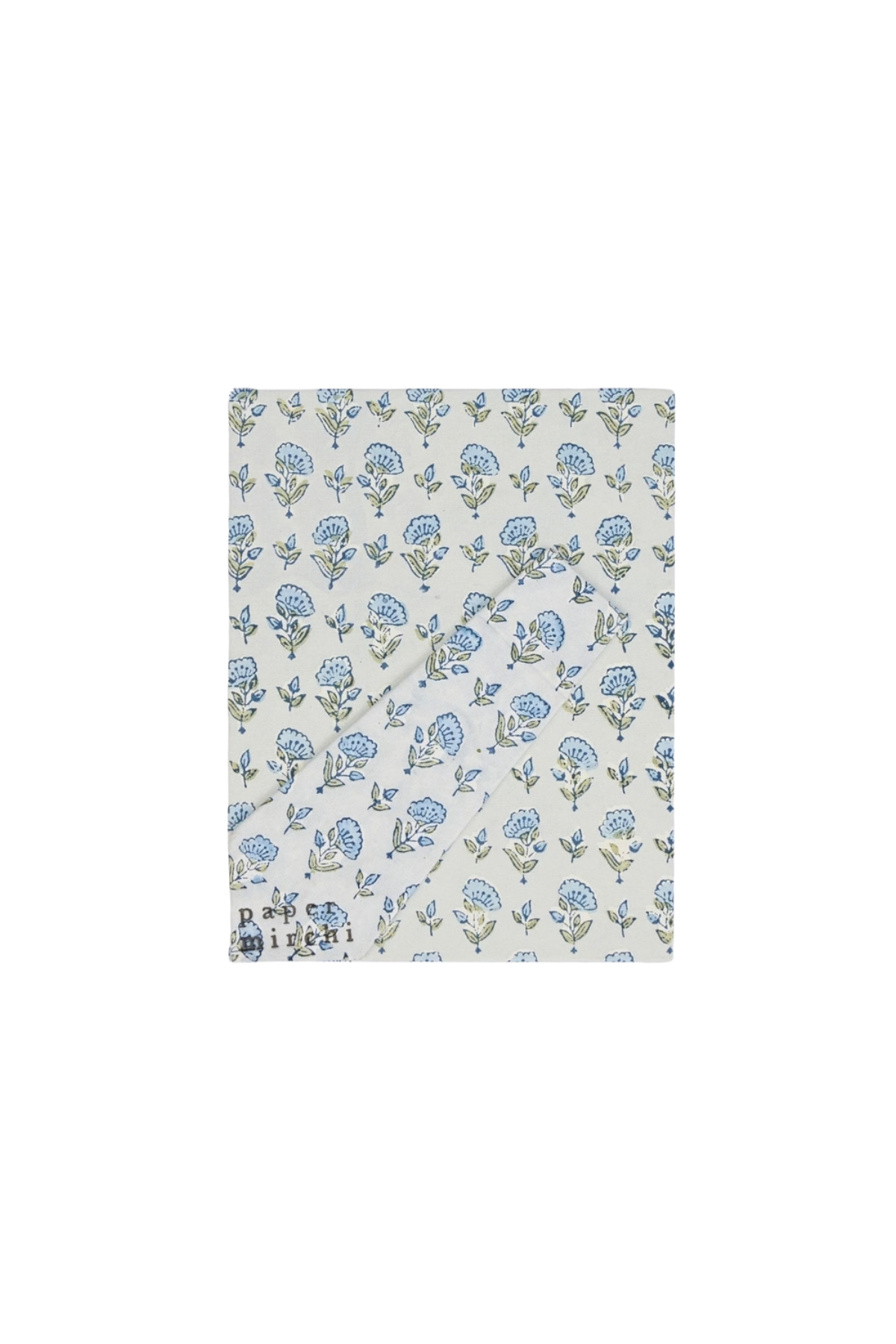 Block Printed Picture Frame Blue Floral