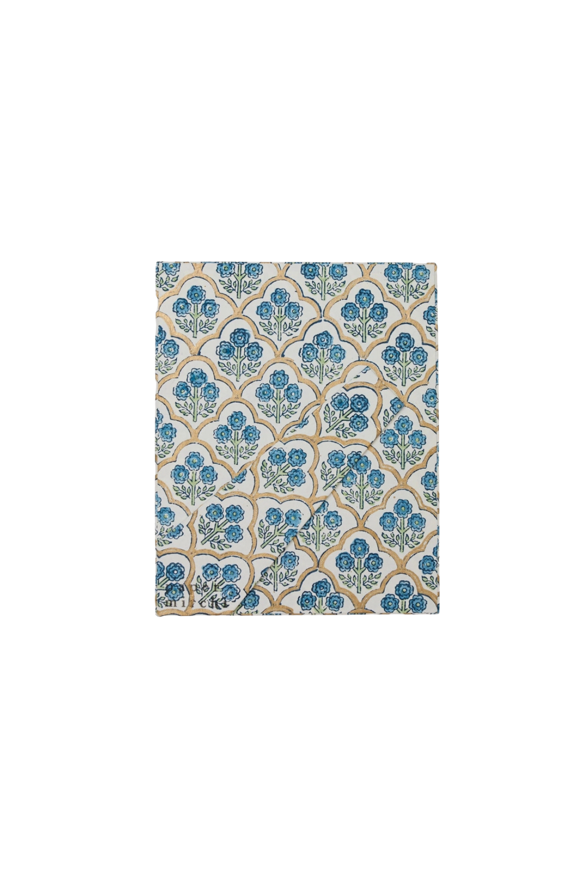 Block Printed Picture Frame Indigo 5x7