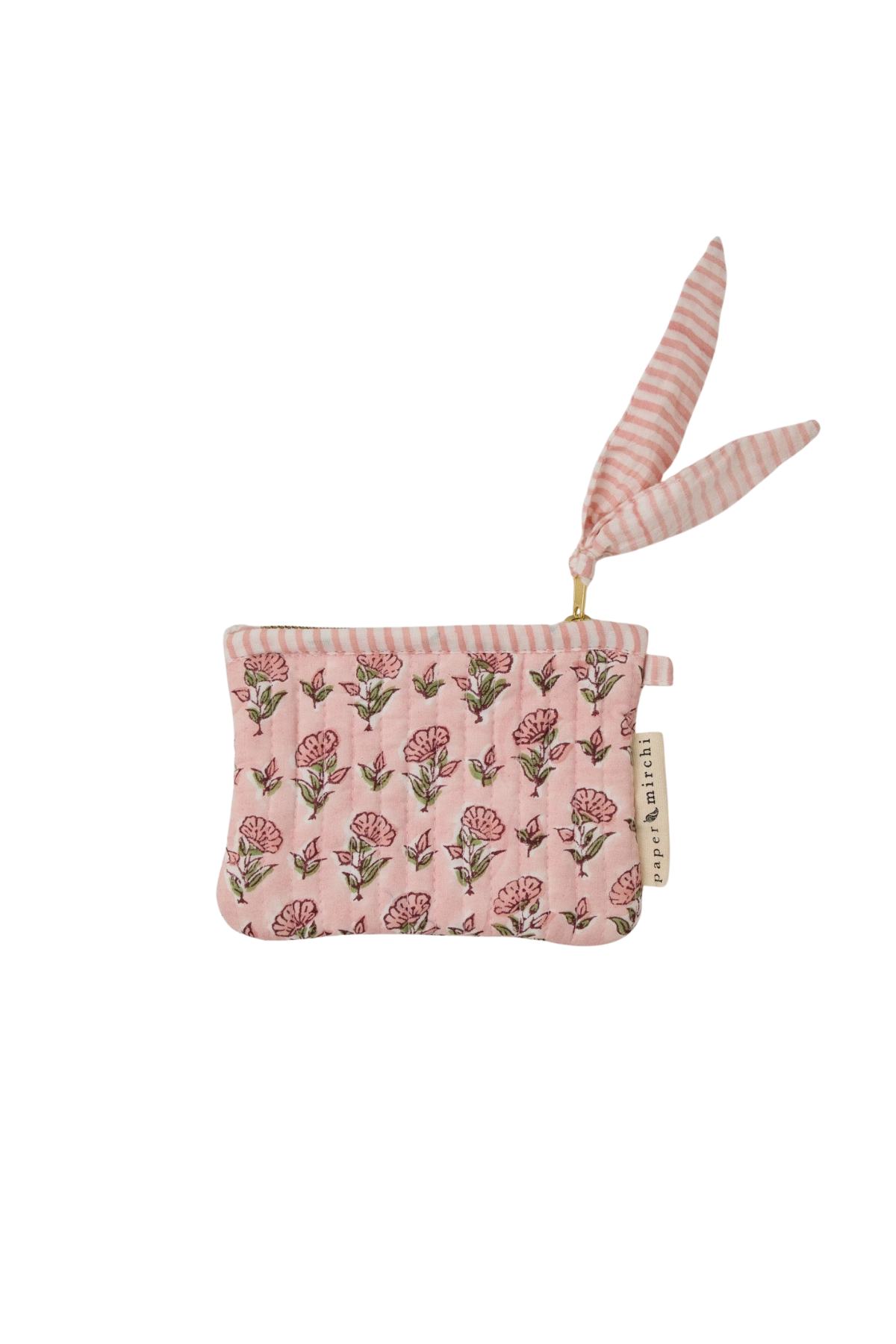 Organic Cotton Pouch Floral Blush Small