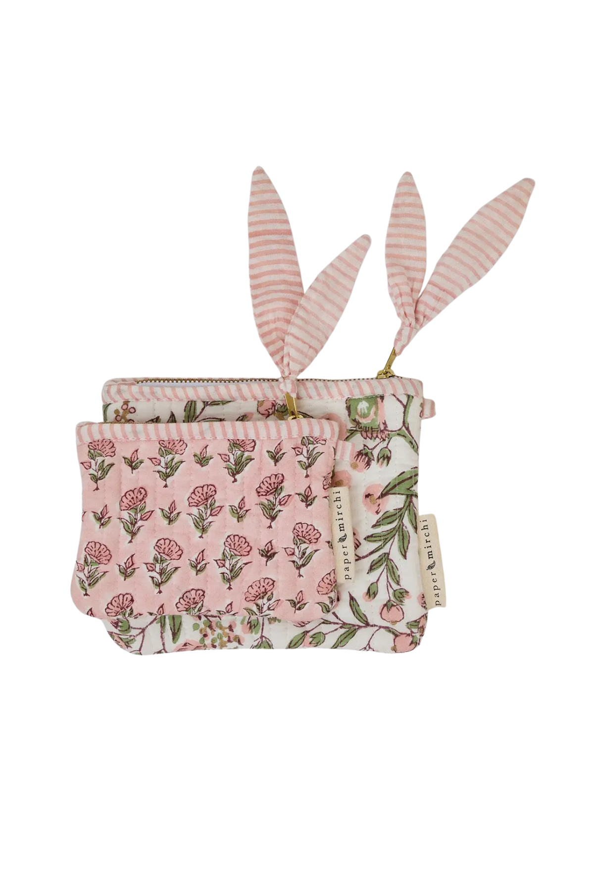 Organic Cotton Pouch Floral Blush Small