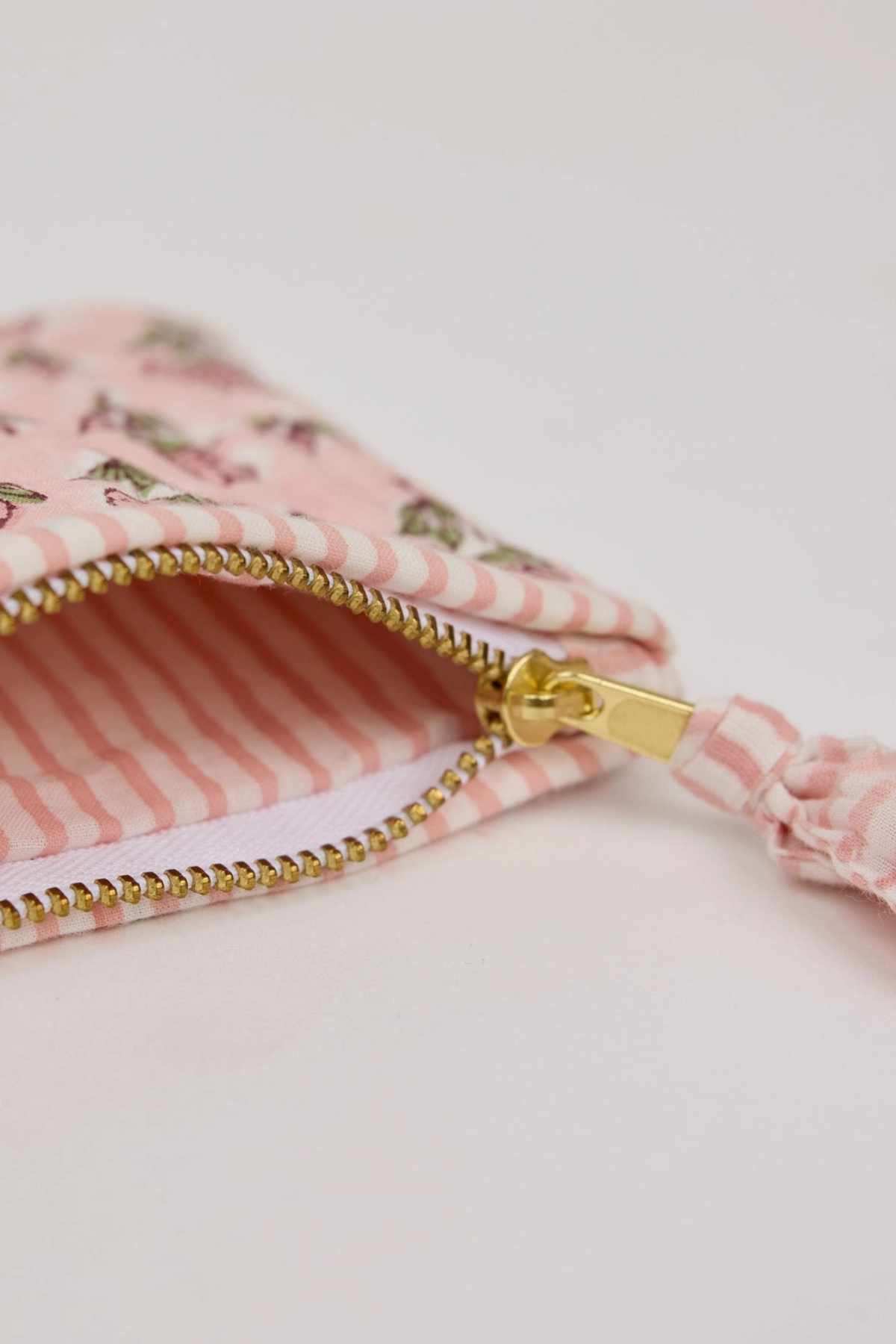 Organic Cotton Pouch Floral Blush Small