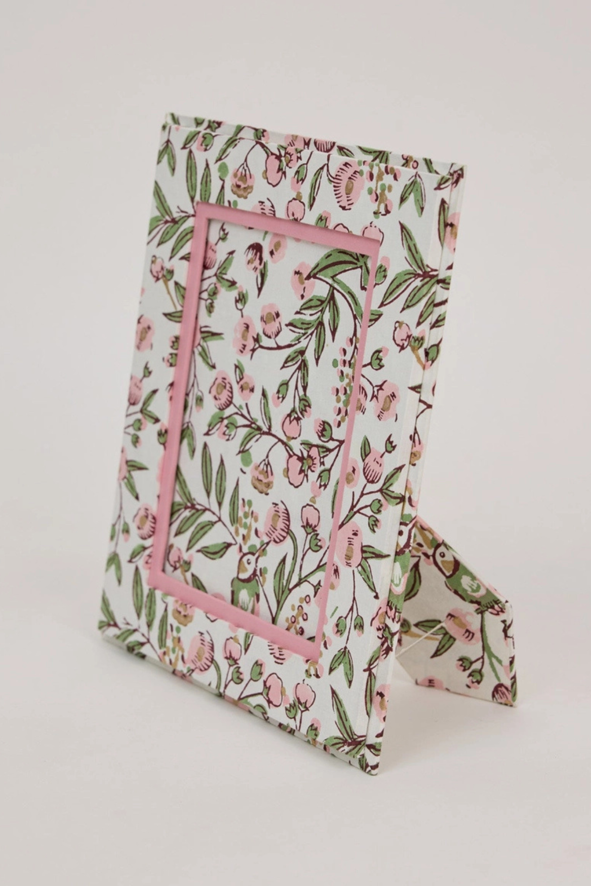 Block Printed Picture Frame Song Birds