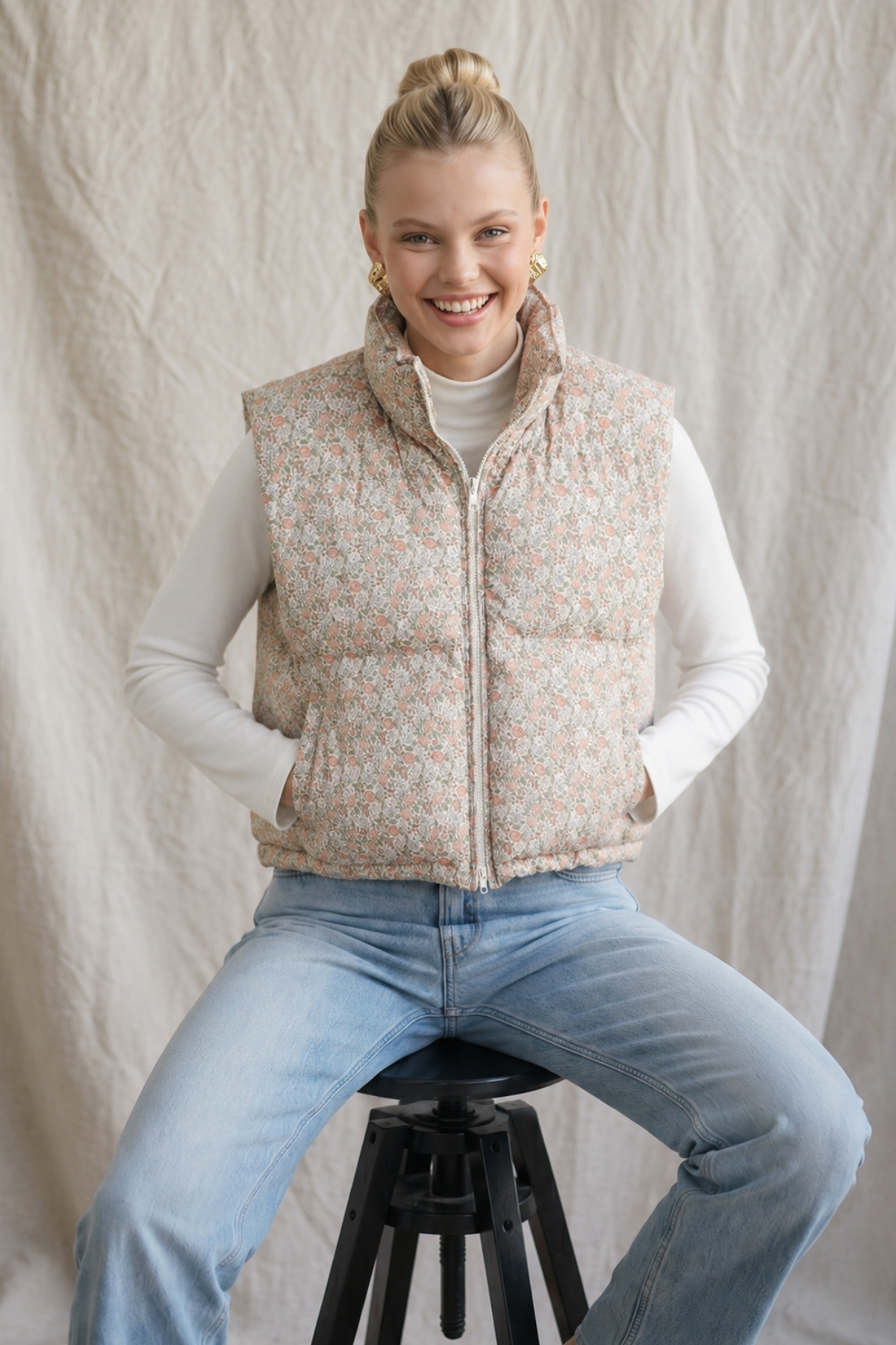 Posy Quilted Puffer Vest