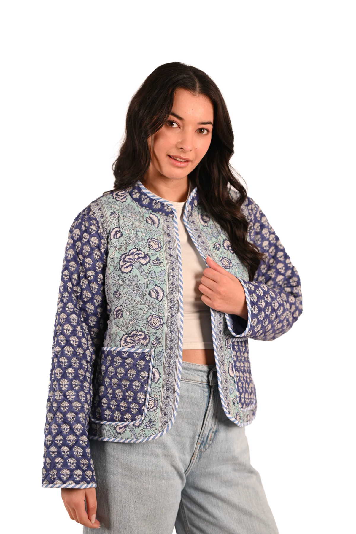 Kiana Jacket Lotus Crest Marine Mist