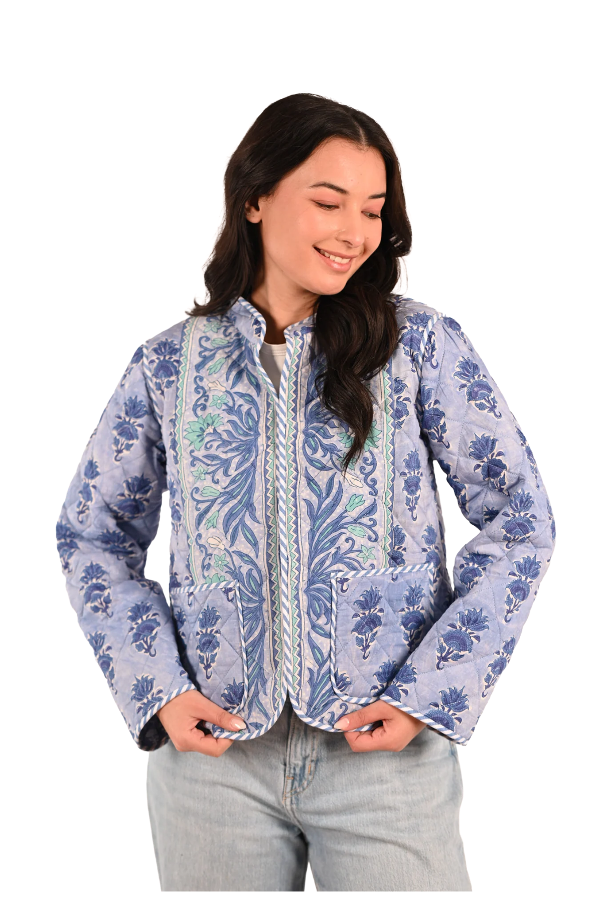 Kiana Jacket Lotus Crest Marine Mist