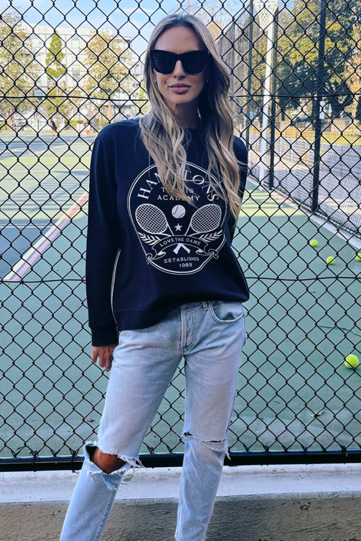 Hamptons Sweater Navy & White