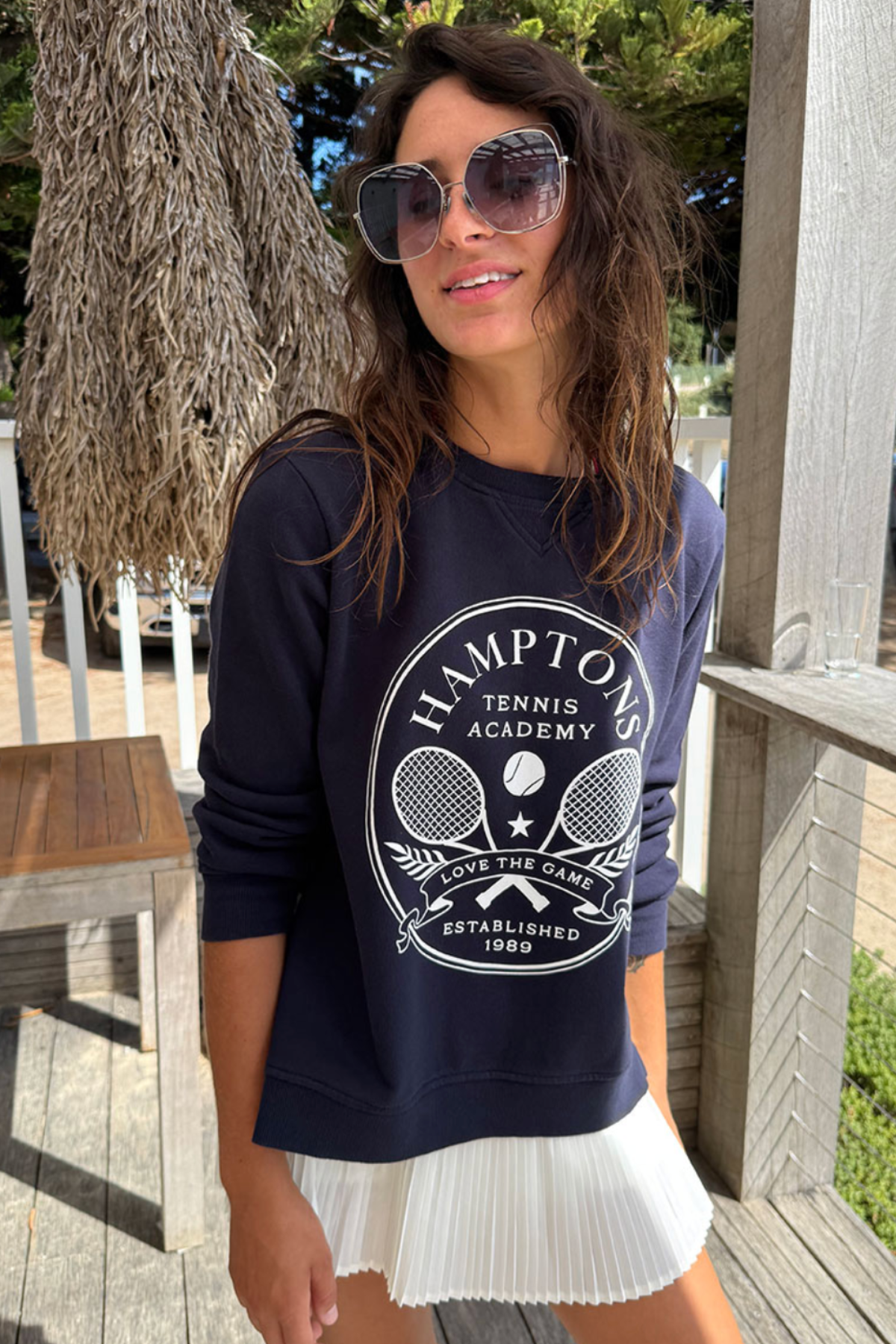 Hamptons Sweater Navy & White