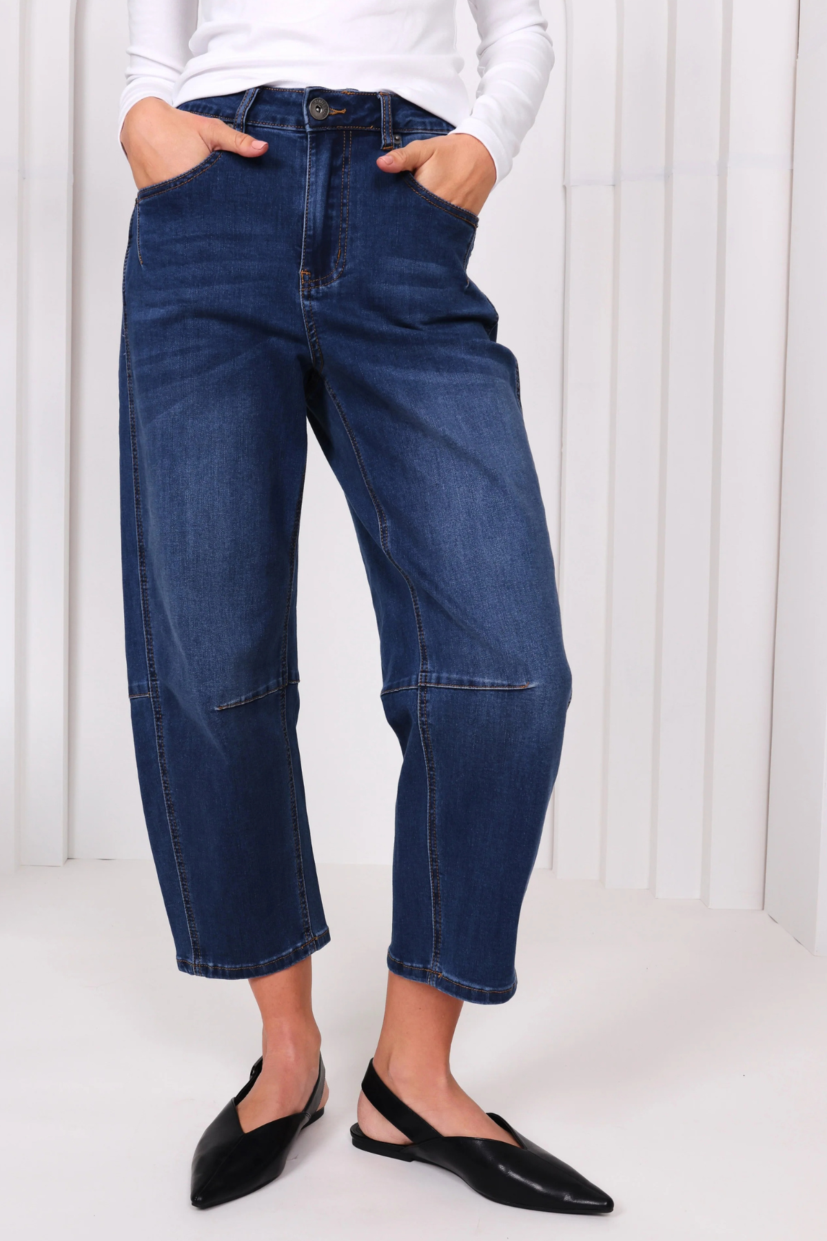 Toni Barrel Jean Blue Denim