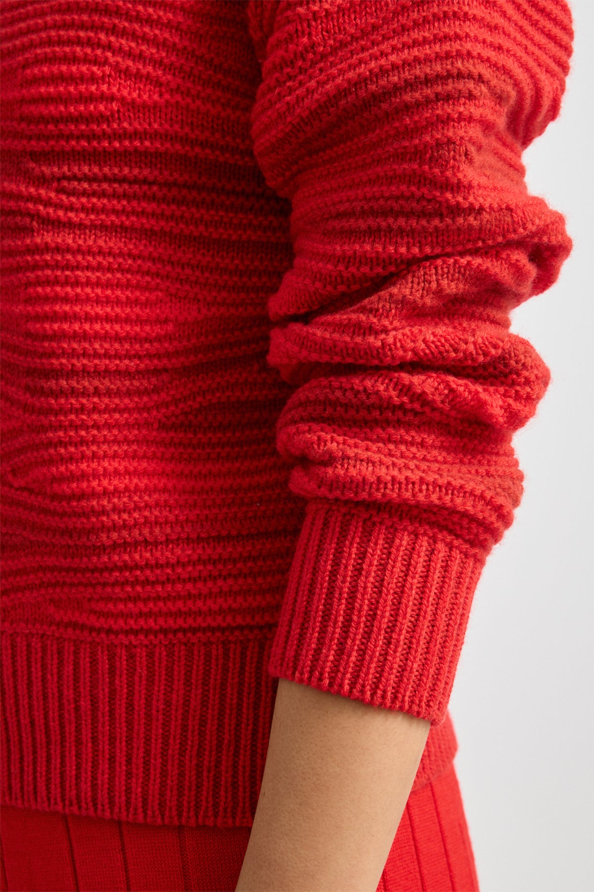 Wavey Knit Red