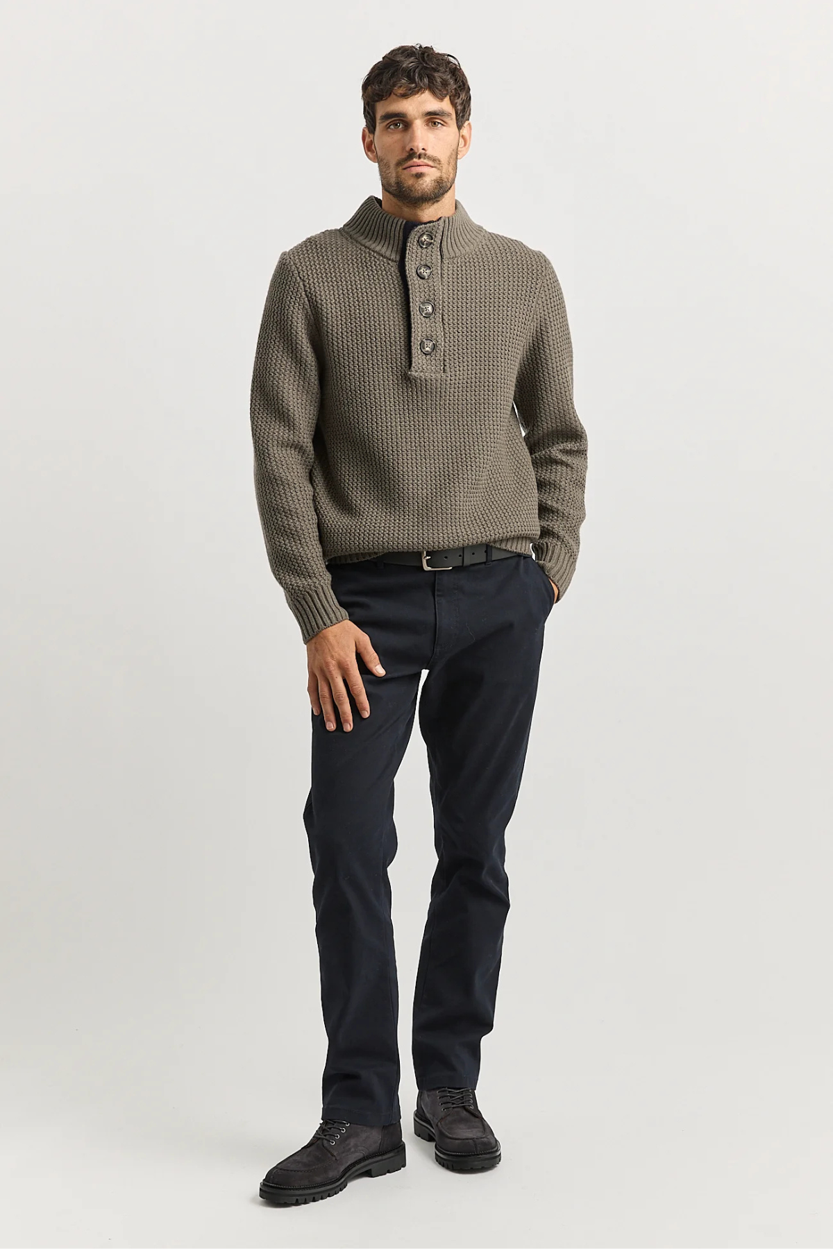Button Tab Knit Falcon