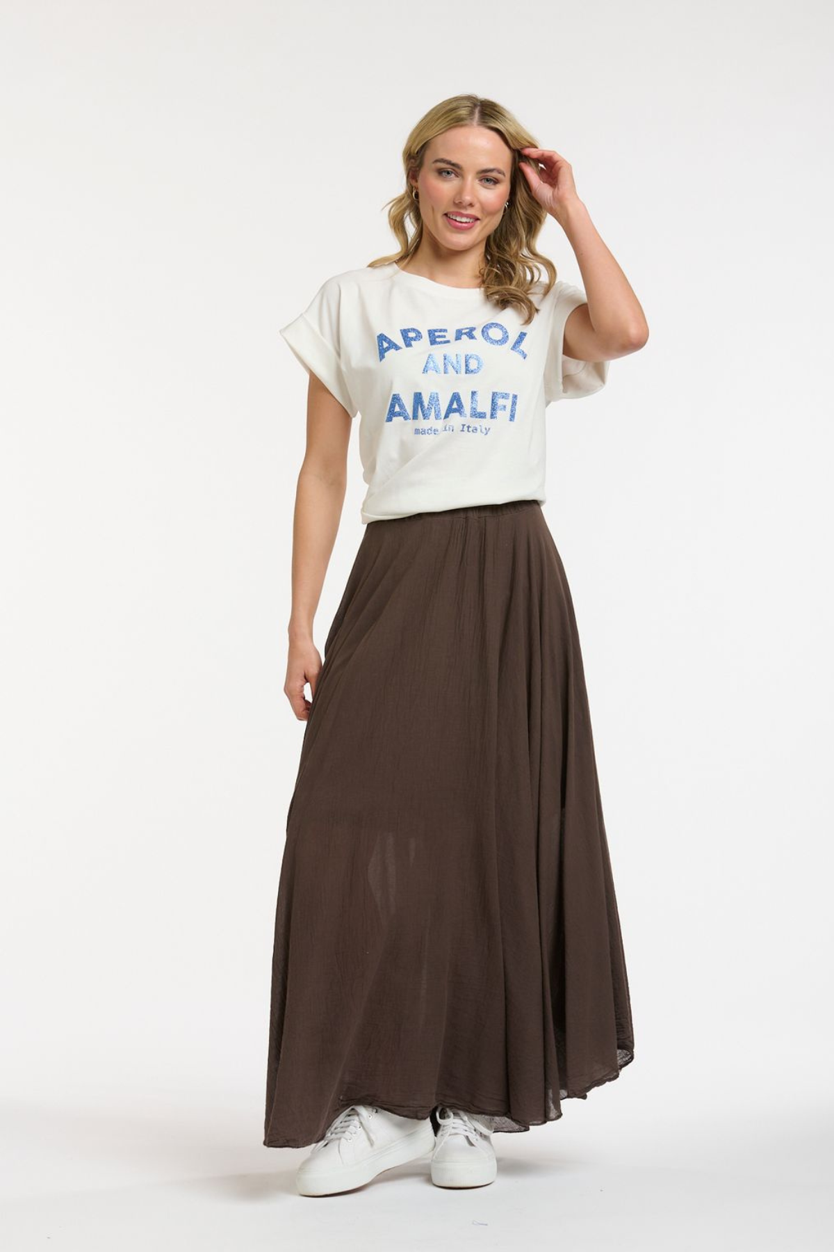 Glitter Aperol Tee Blue