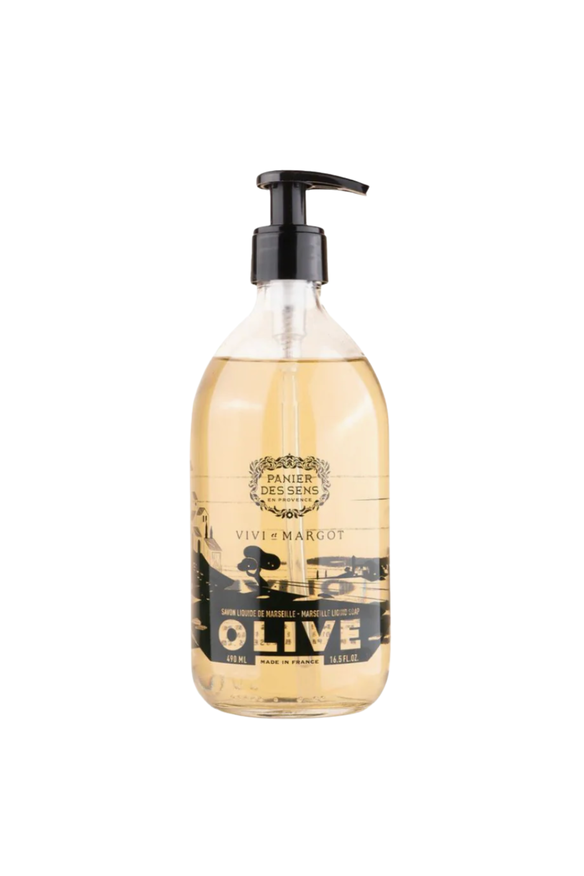 Vivi & Margot Olive Glass Marseille Liquid Soap
