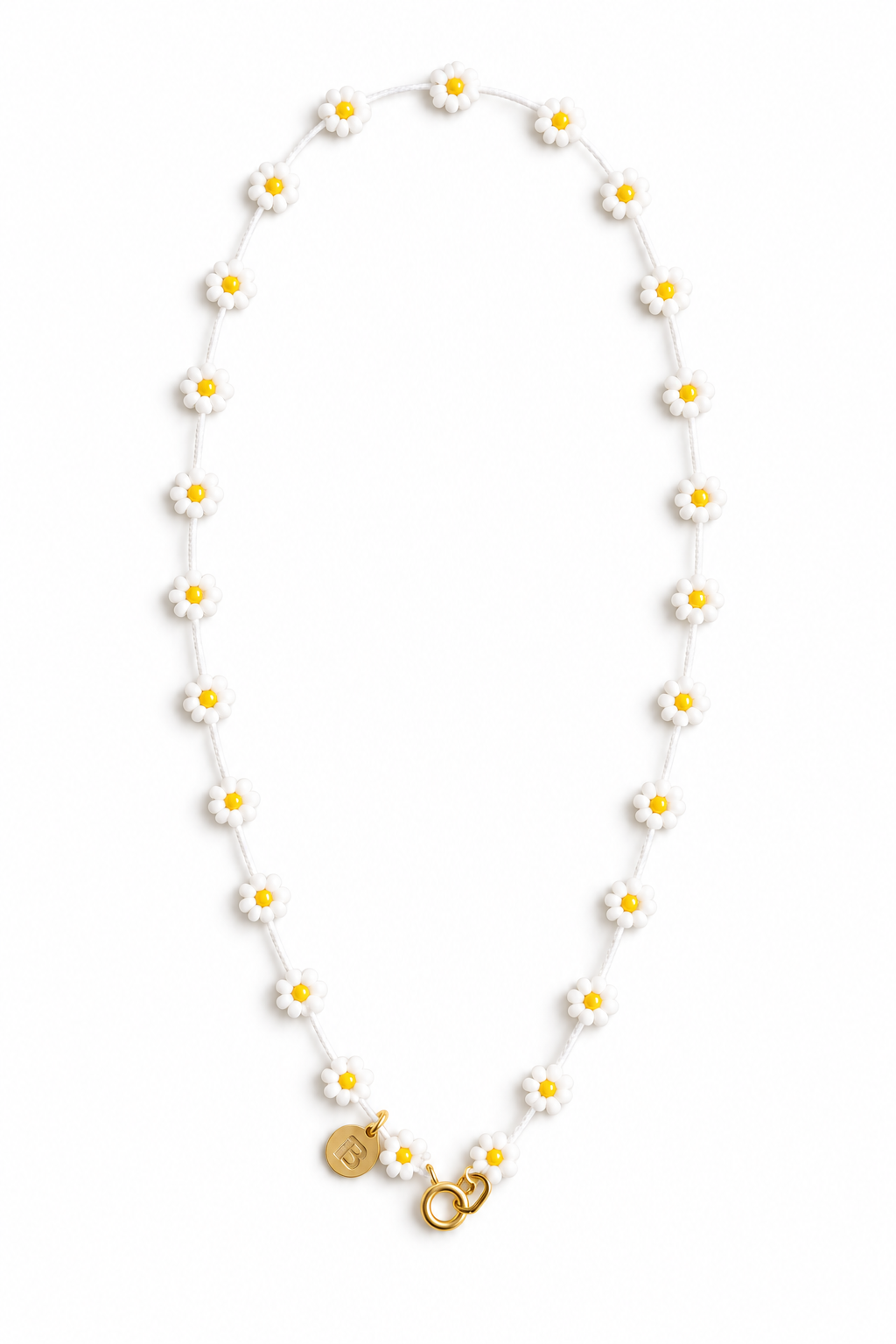 Daisy Flower Necklace White