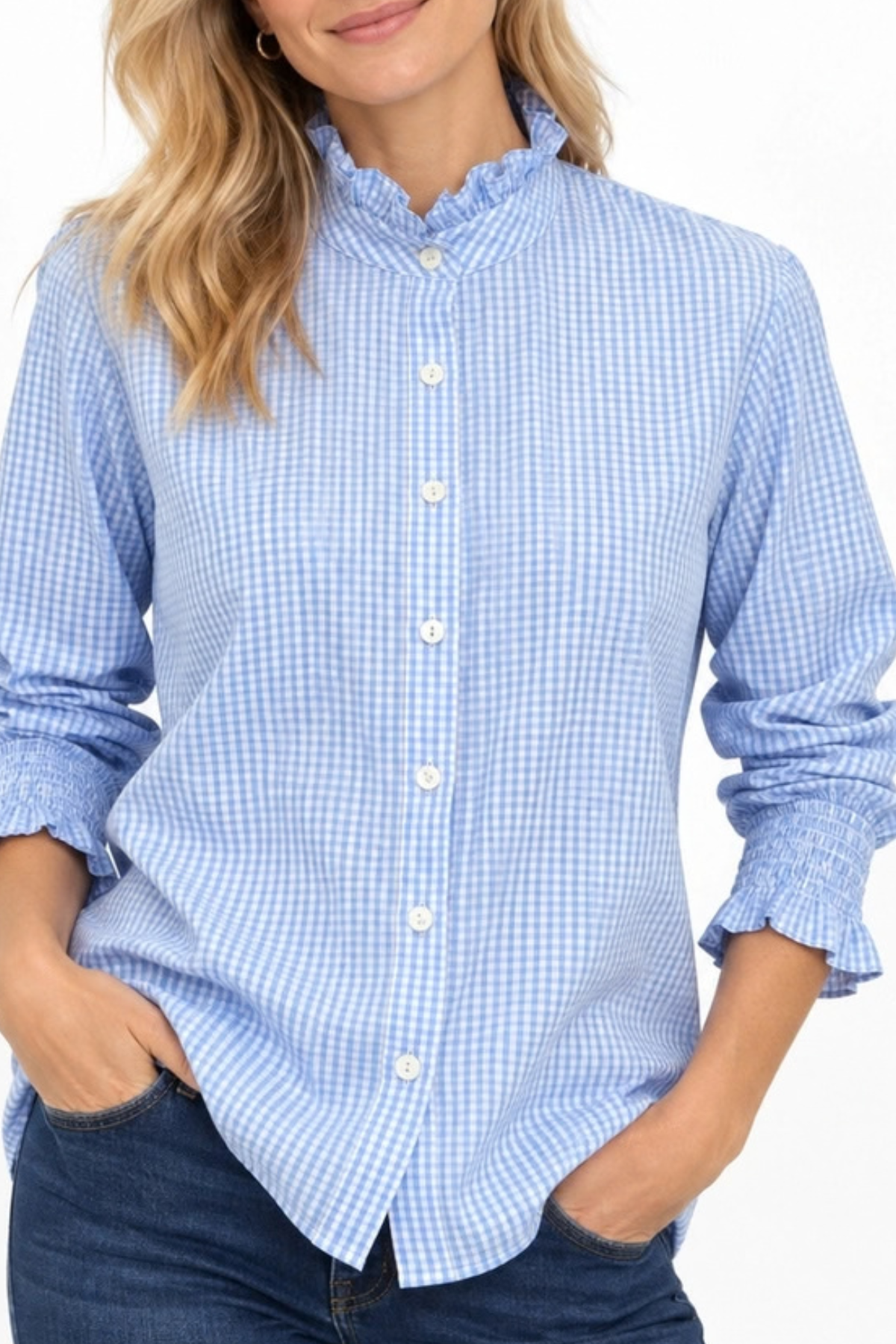 Mollie Small Check Gingham Shirt