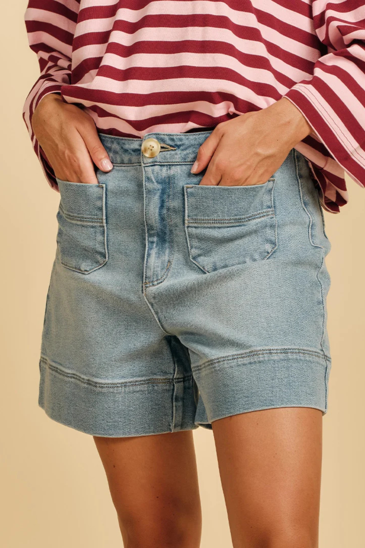 Farrah Pale Denim Short