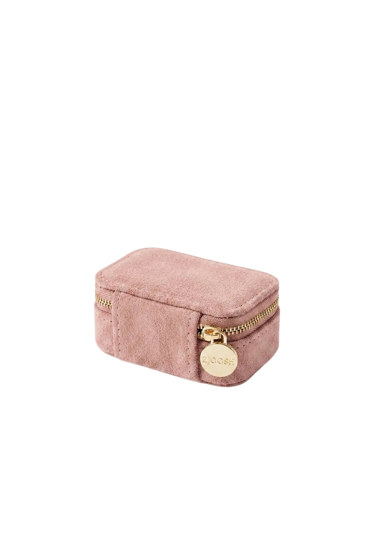 Mini Eco Suede Jewellery Case Blush