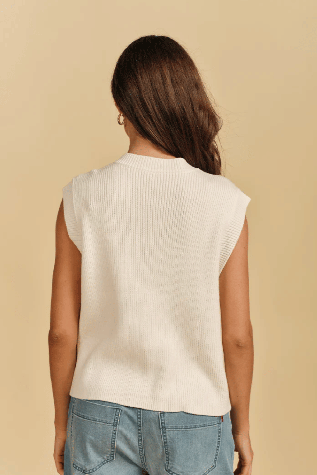 Antoinette Knit Vest White
