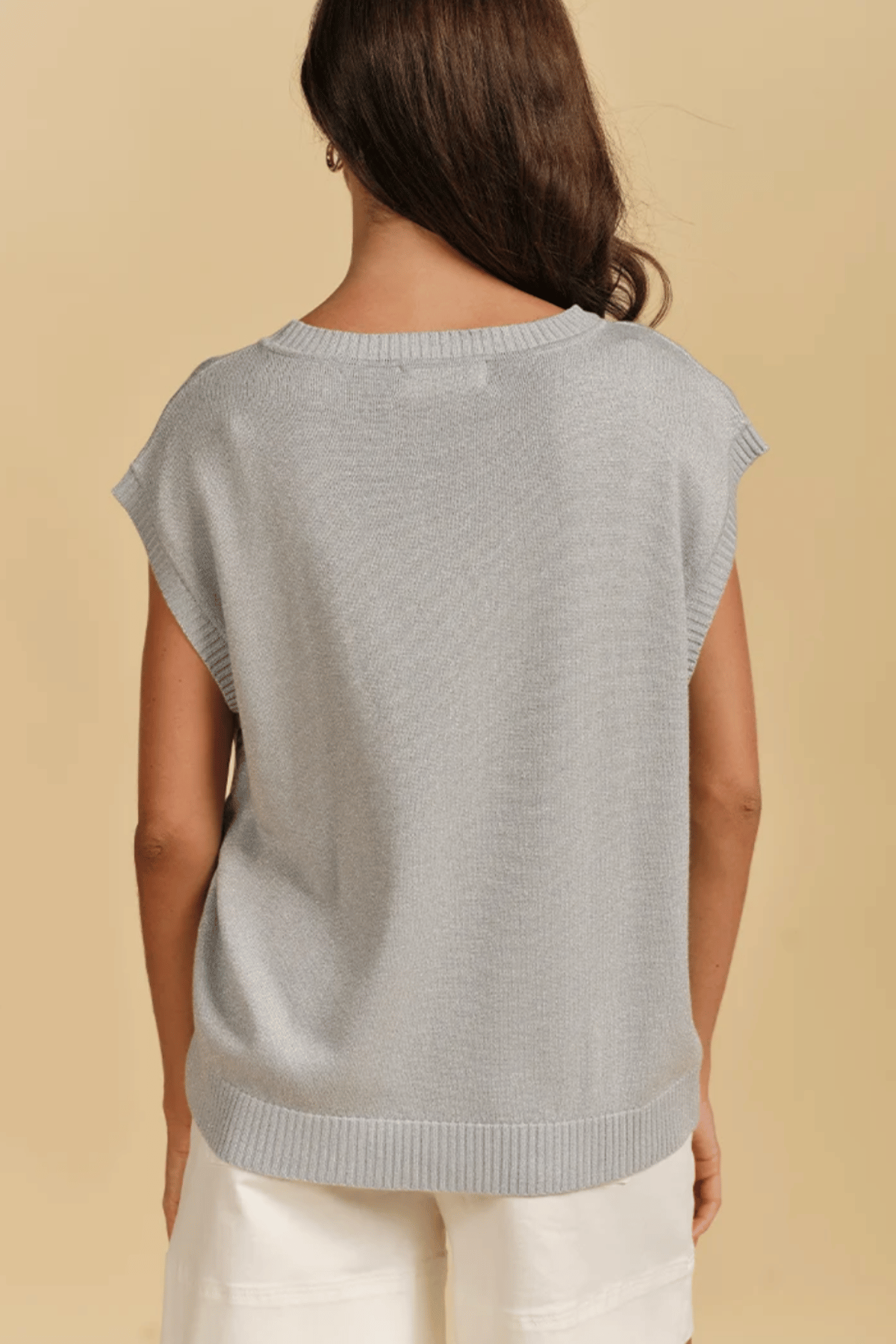 Carla Glitter Tank Silver