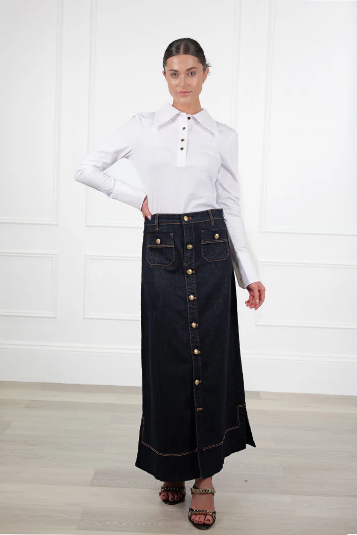 Farrah Maxi Skirt Ink