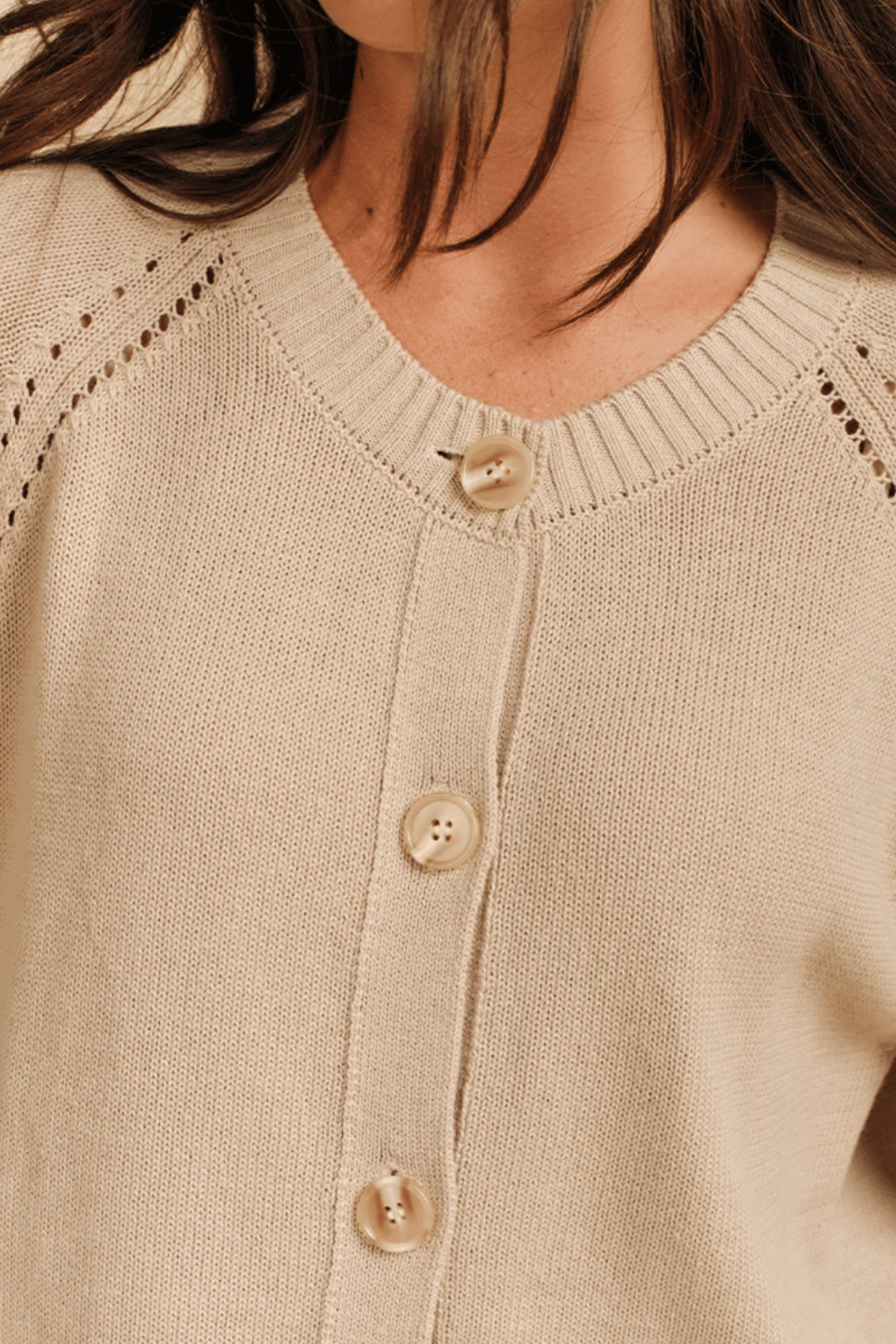 Maisy Knit Cardigan Sand