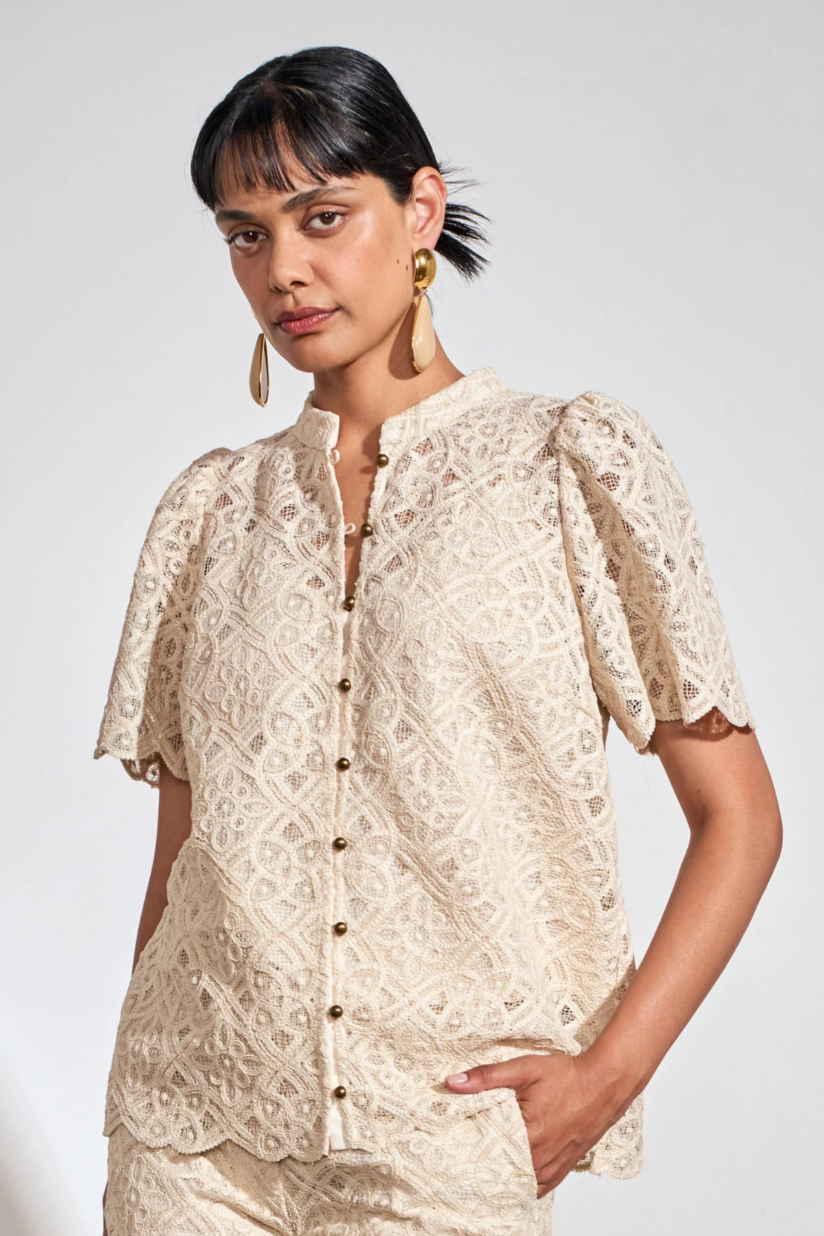 Flicker Blouse Ecru