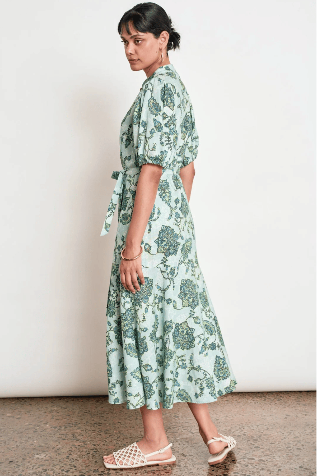 Cascade Dress Fern Paisley