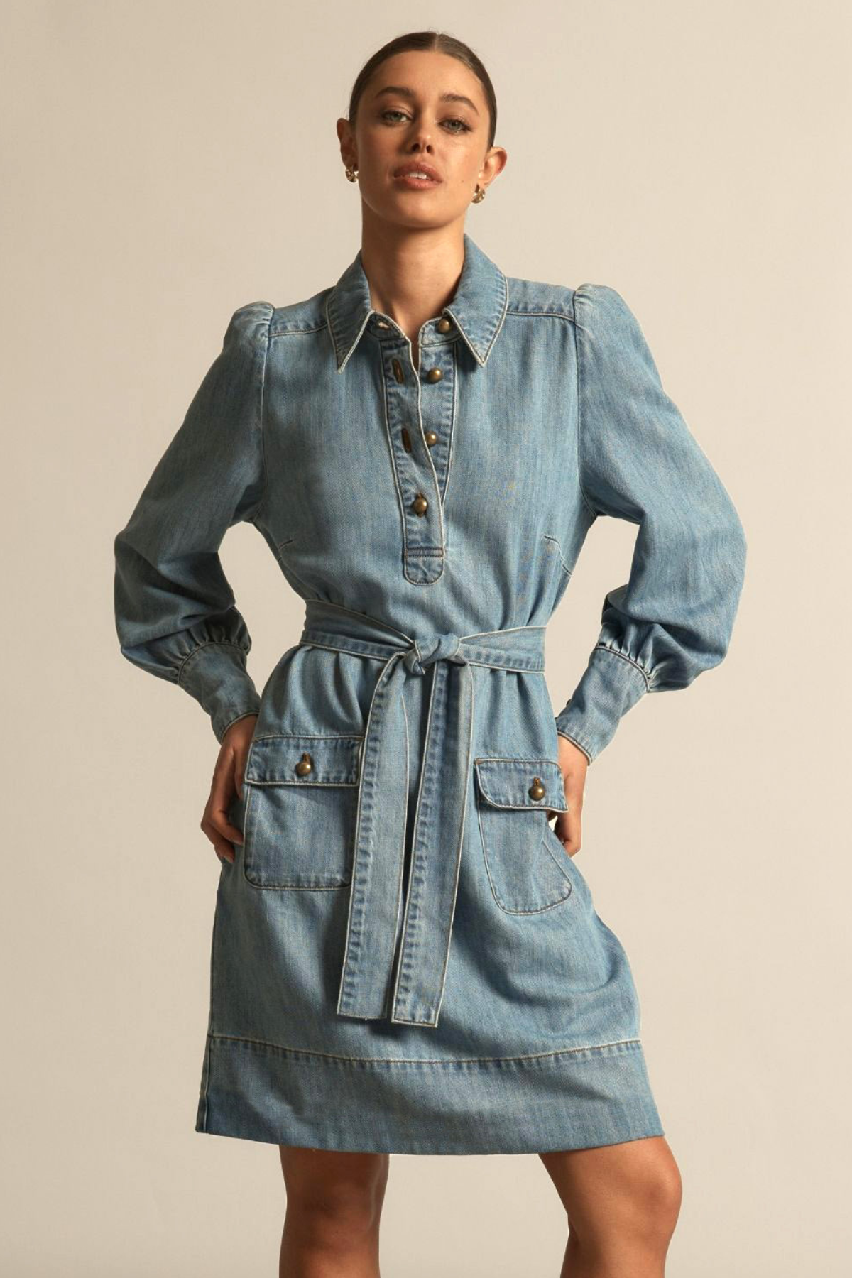 Opal Dress Light Washed Denim