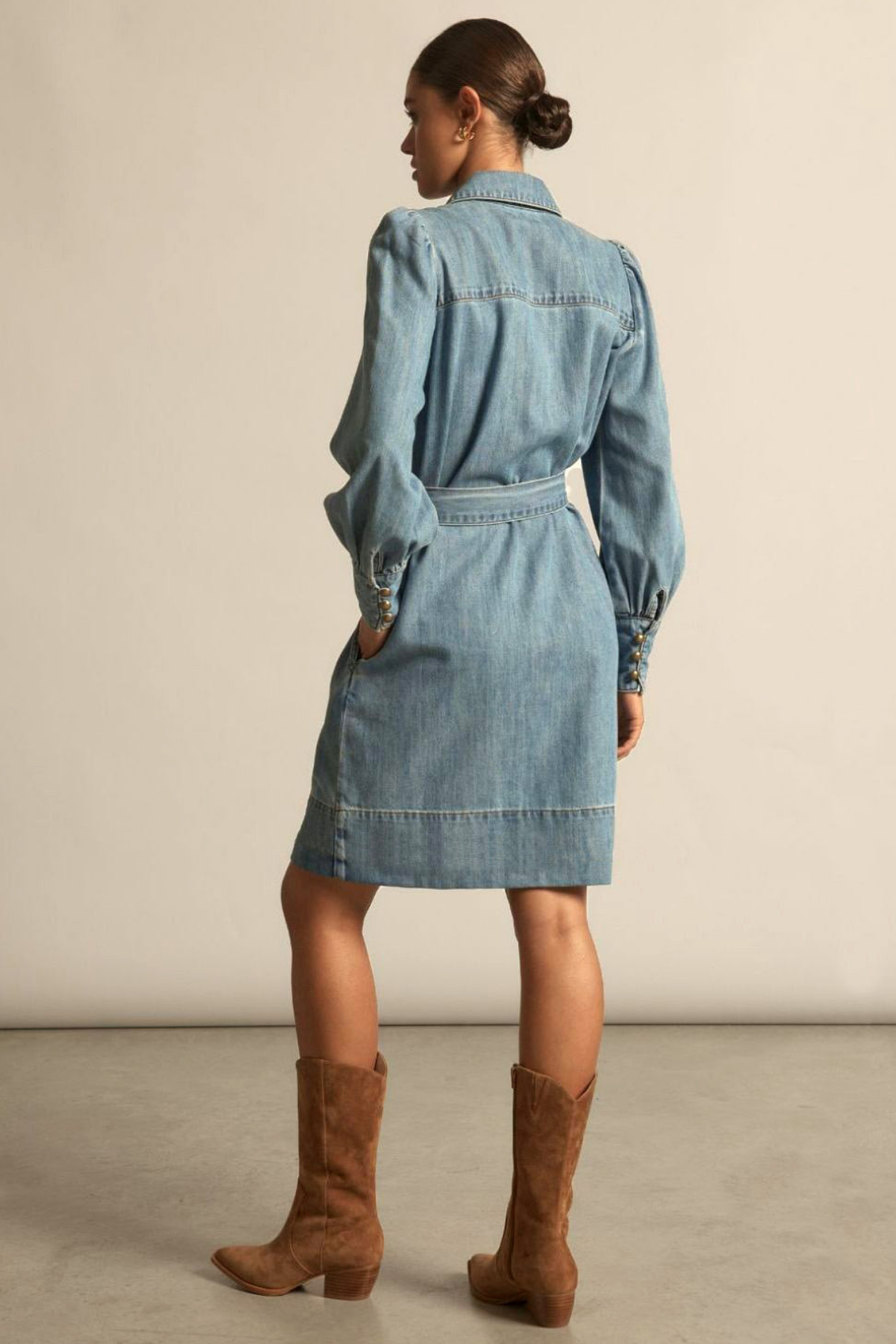 Opal Dress Light Washed Denim