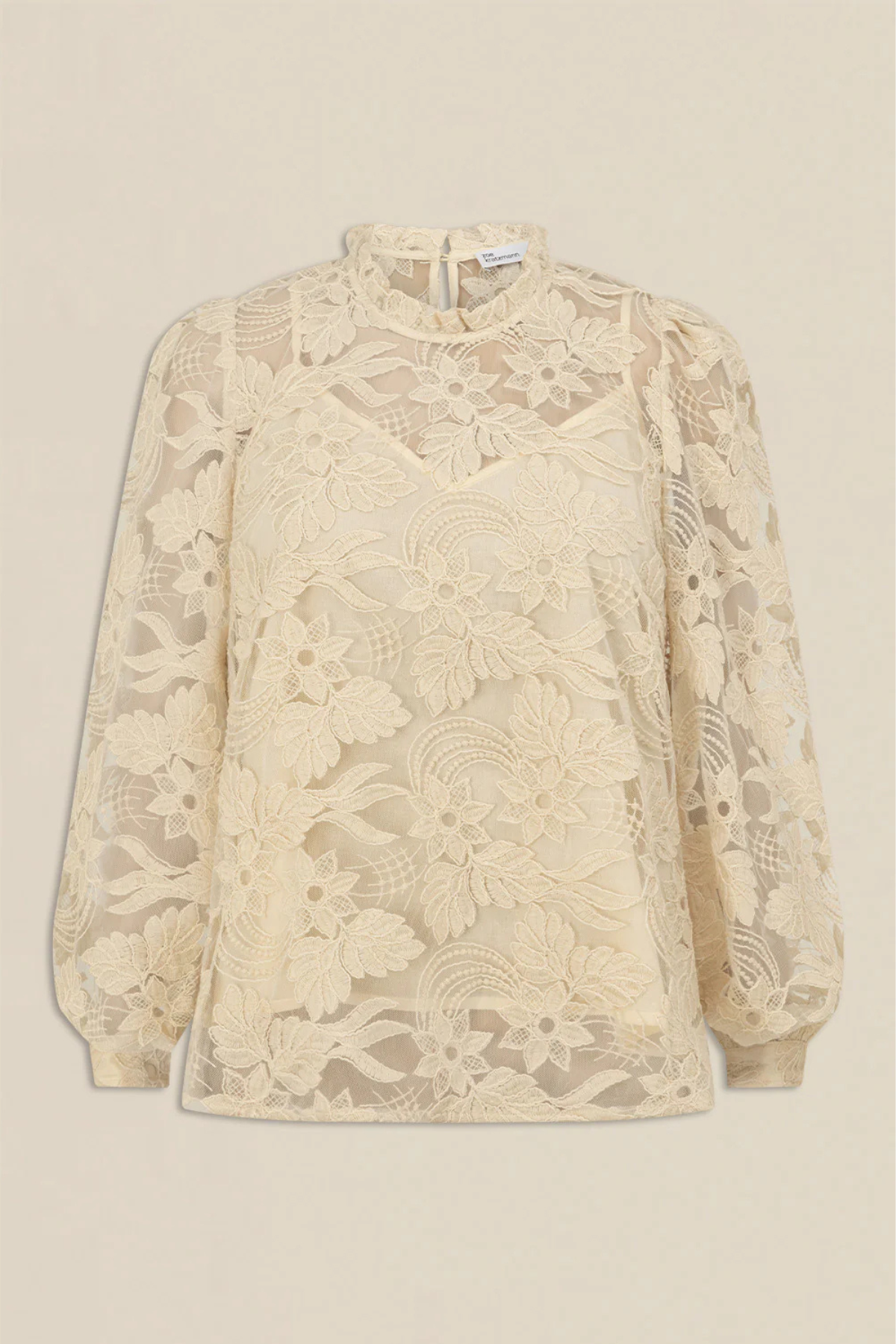 Glint Top Ecru