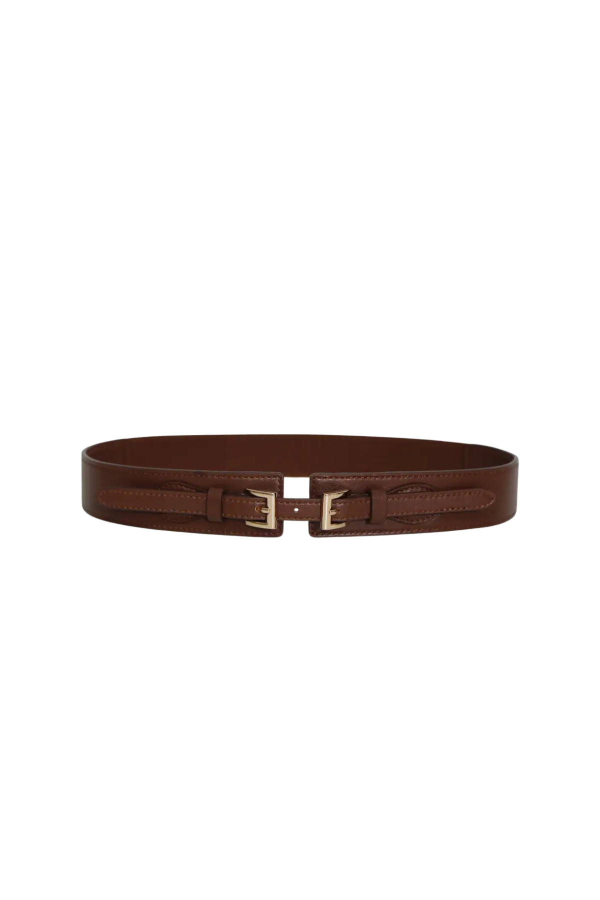 London Fog Leather Waist Belt Chocolate