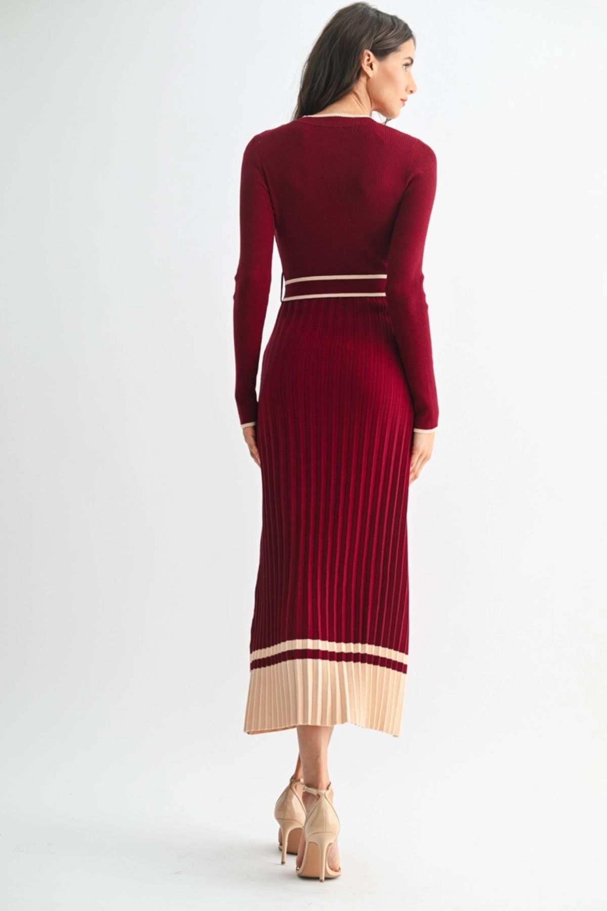 Claret Midi Dress