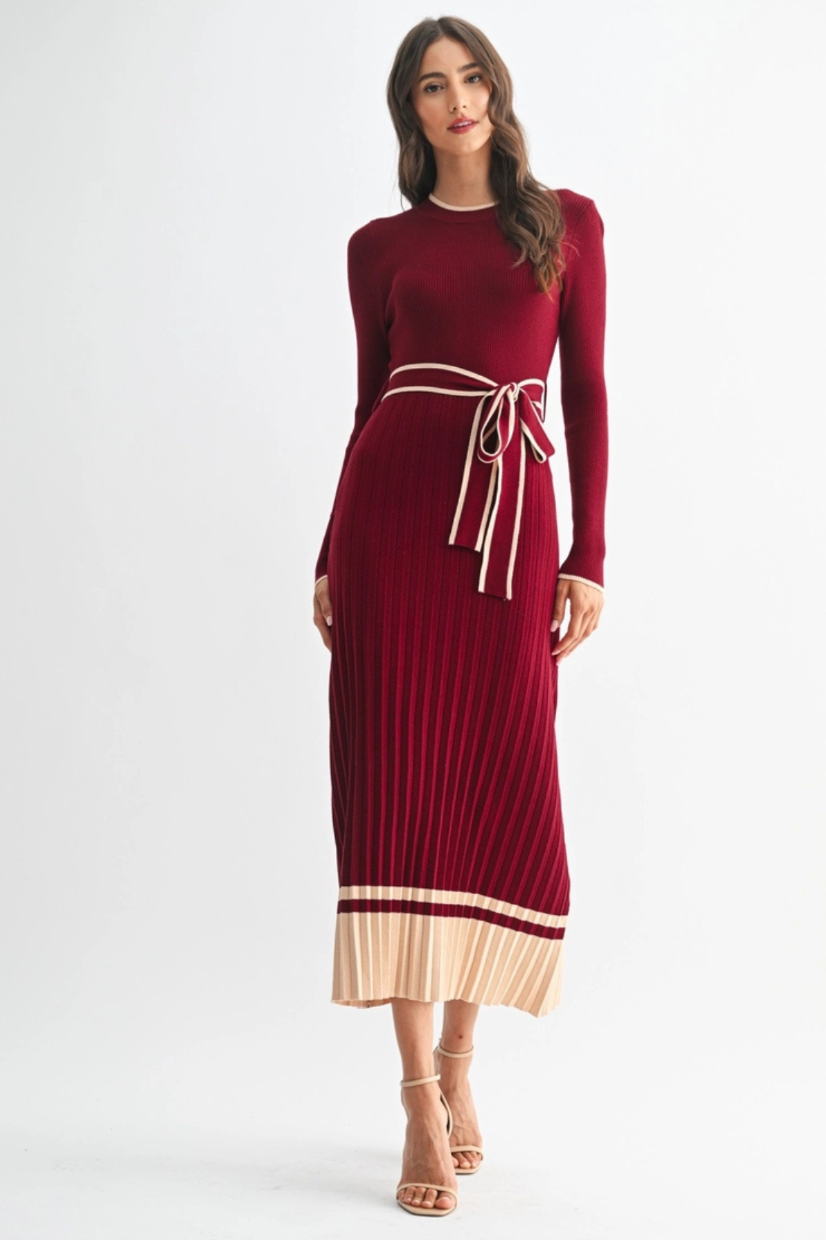 Claret Midi Dress