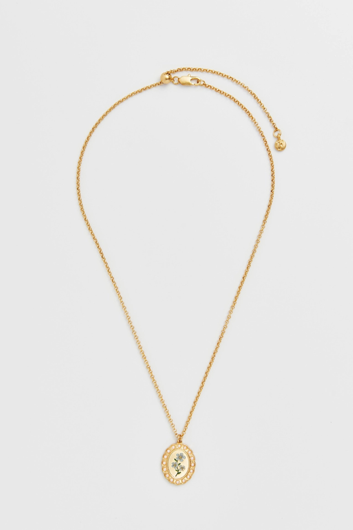 Forget Me Not Cameo Necklace