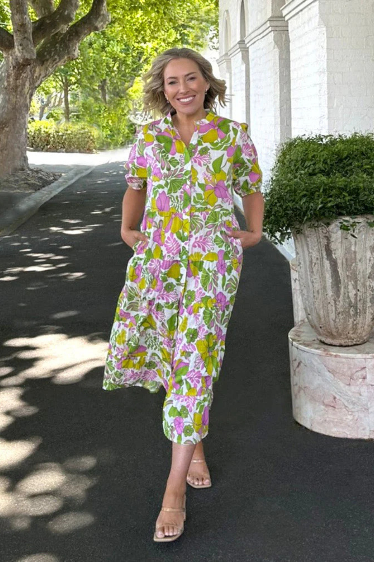 Melba Dress Green Print
