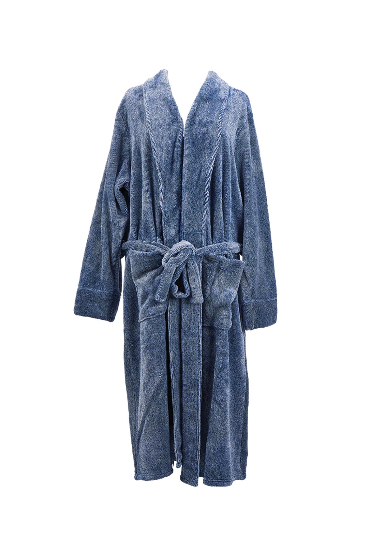 Men's Bath Robe Navy Marle