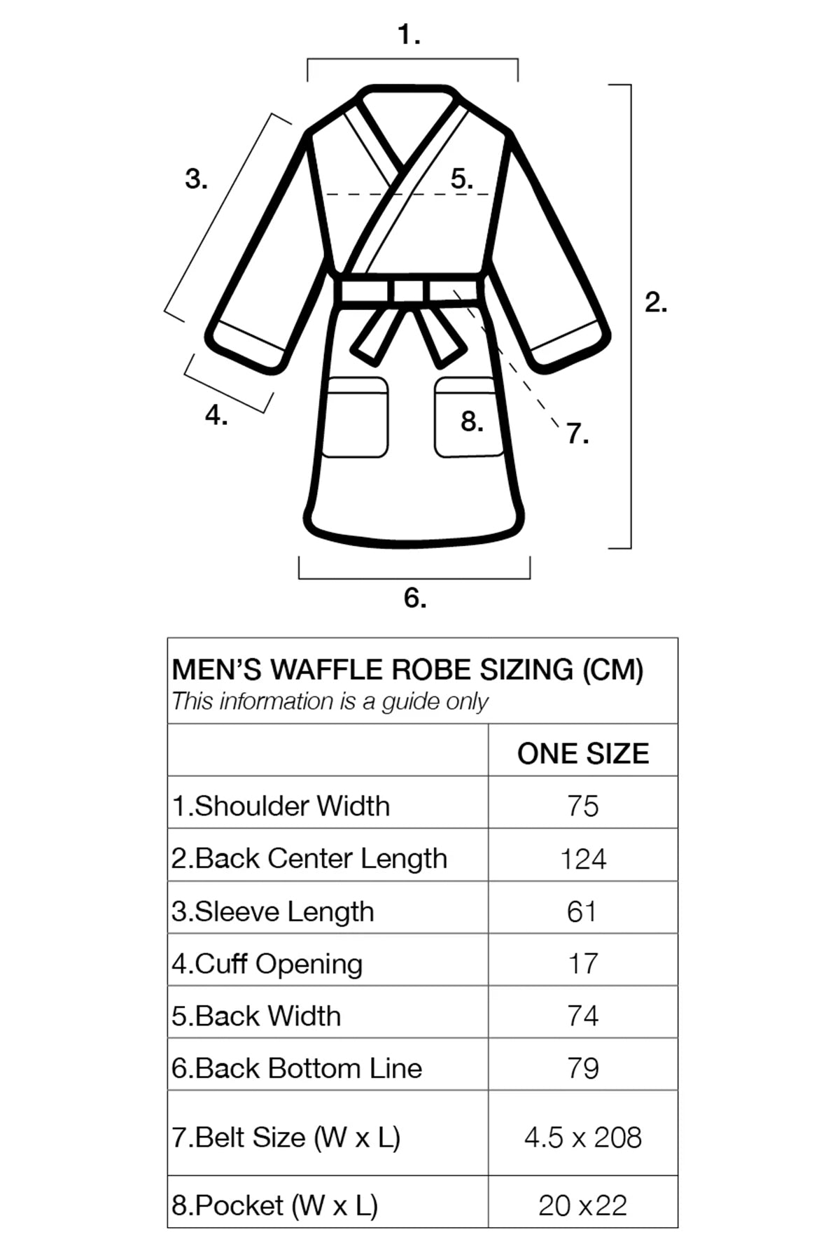 Men's Bath Robe Navy Marle