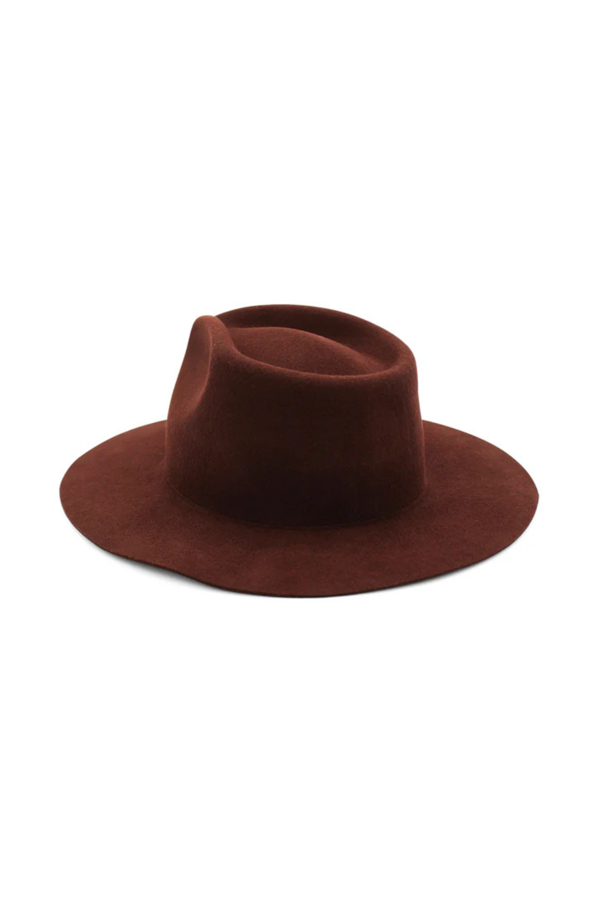 Amelia Wool Fedora in Chocolate
