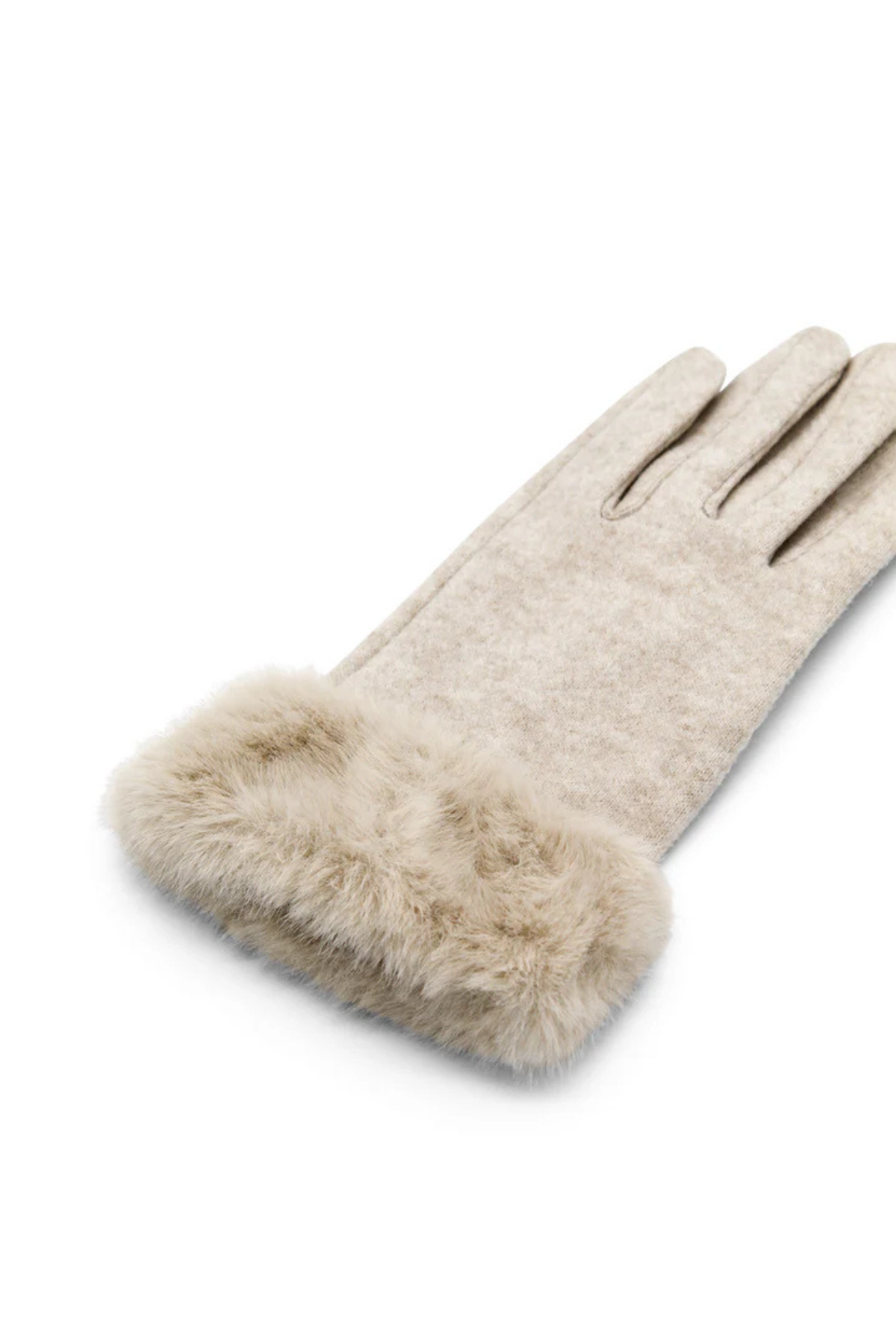 Tammy Faux Fur Gloves Cream