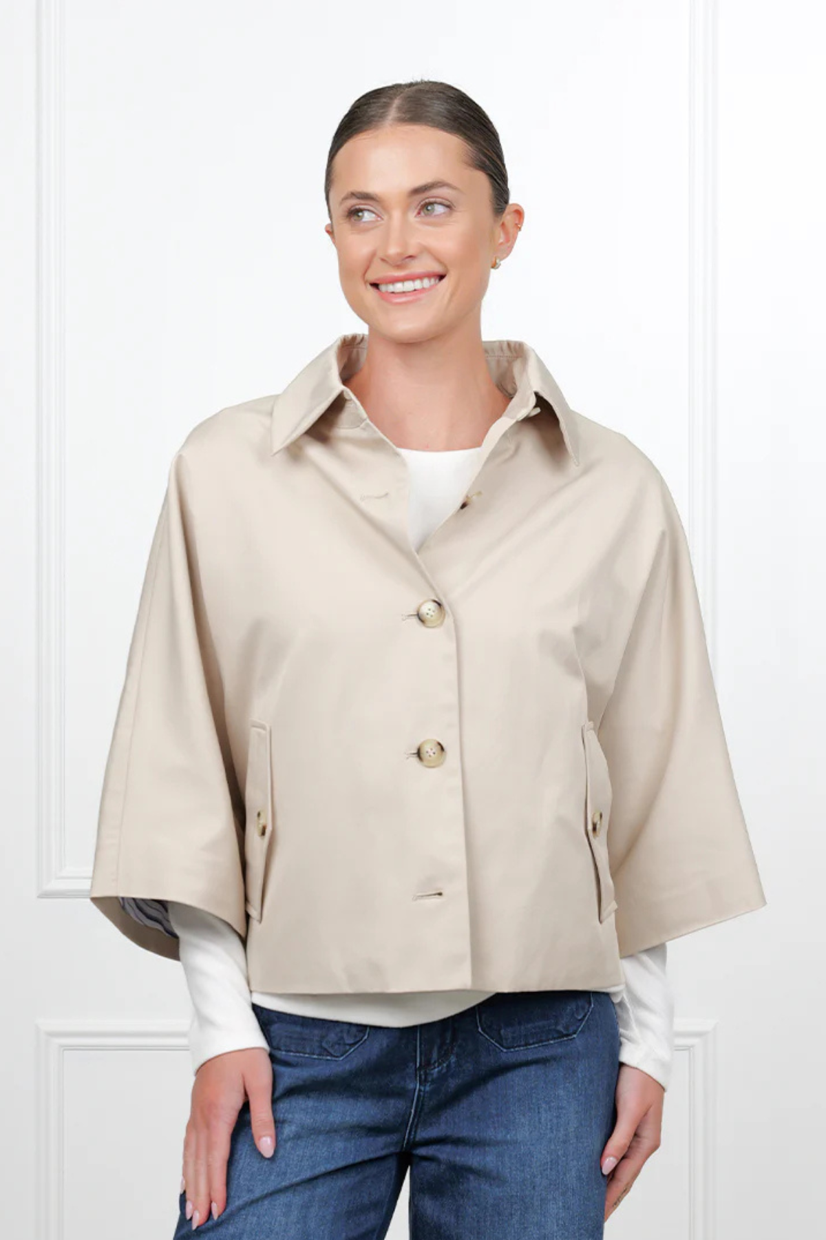 Mia Swing Jacket Stone