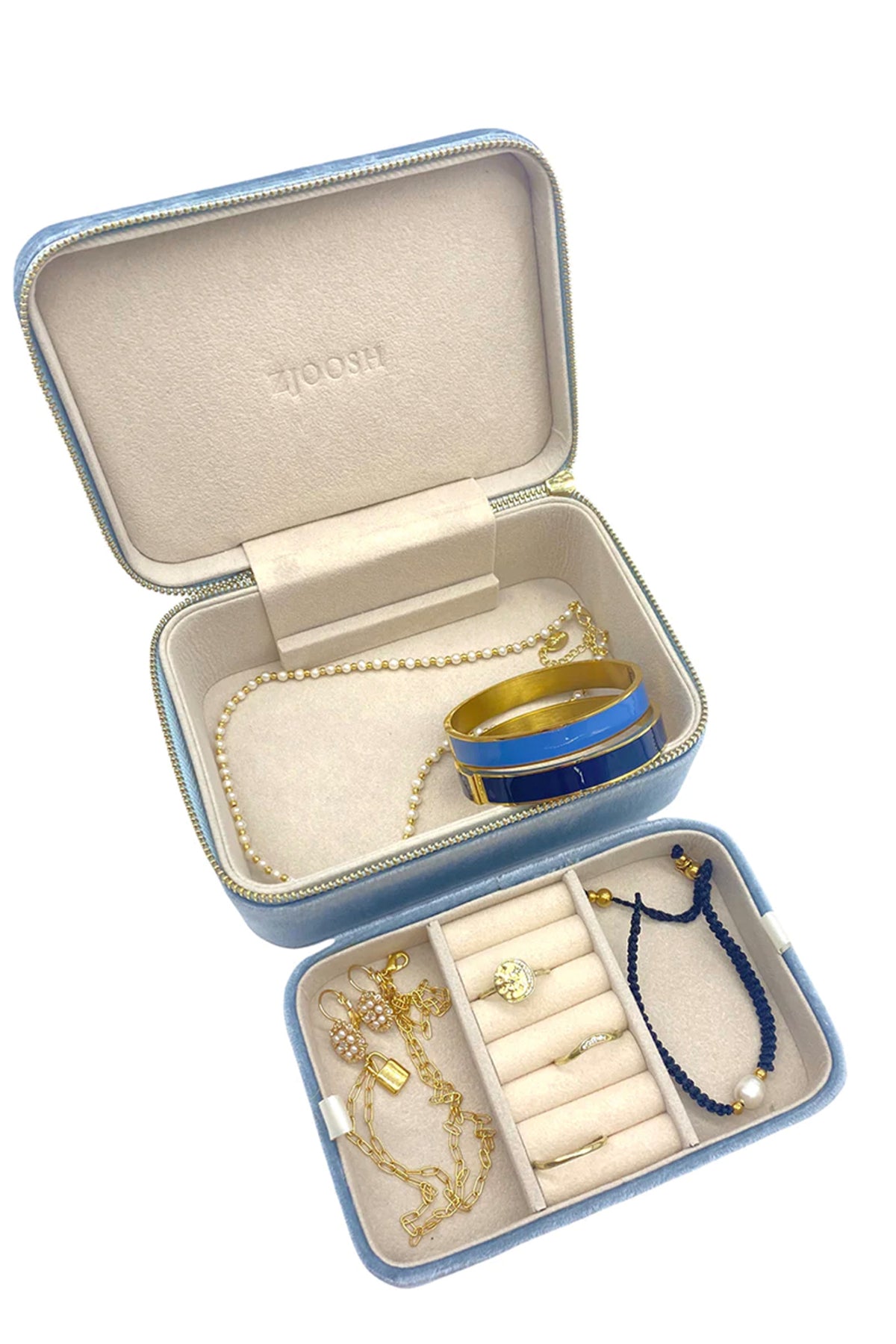 Rectangle Jewellery Case Blue