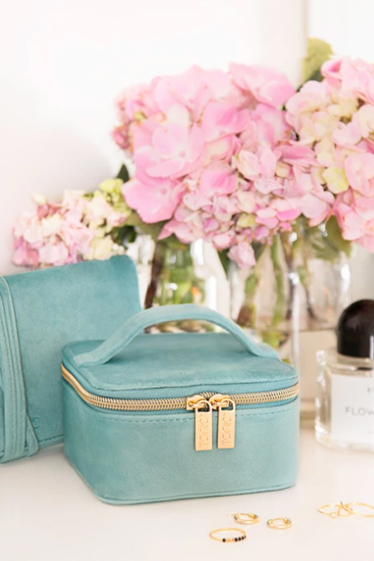 Luxe Velvet Jewellery Cube Seafoam