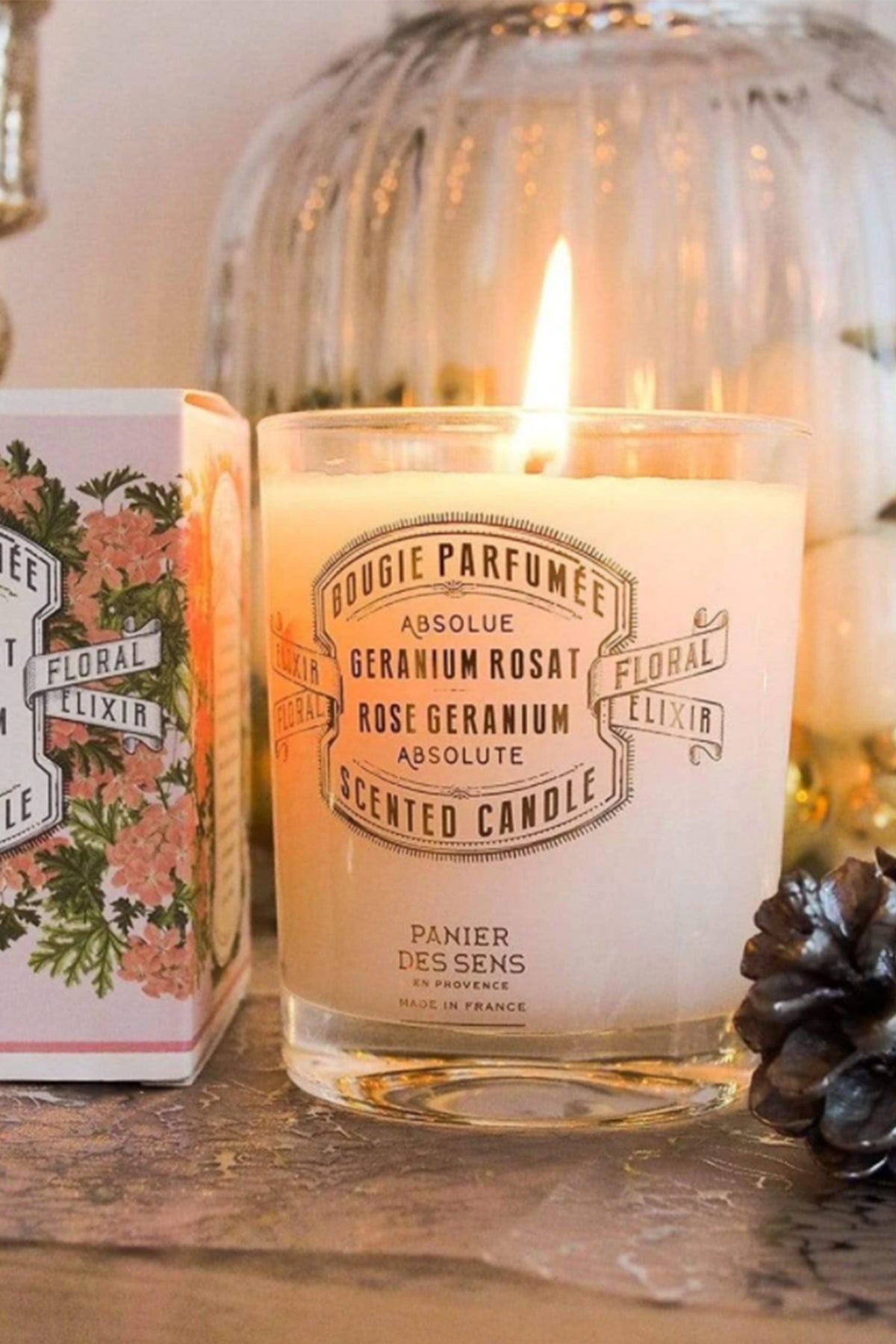 Rose Geranium Scented Candle