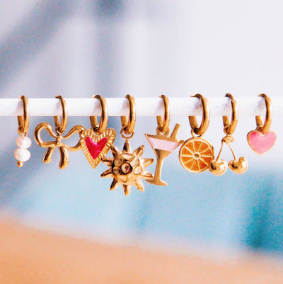 Cocktail Hoop Earrings