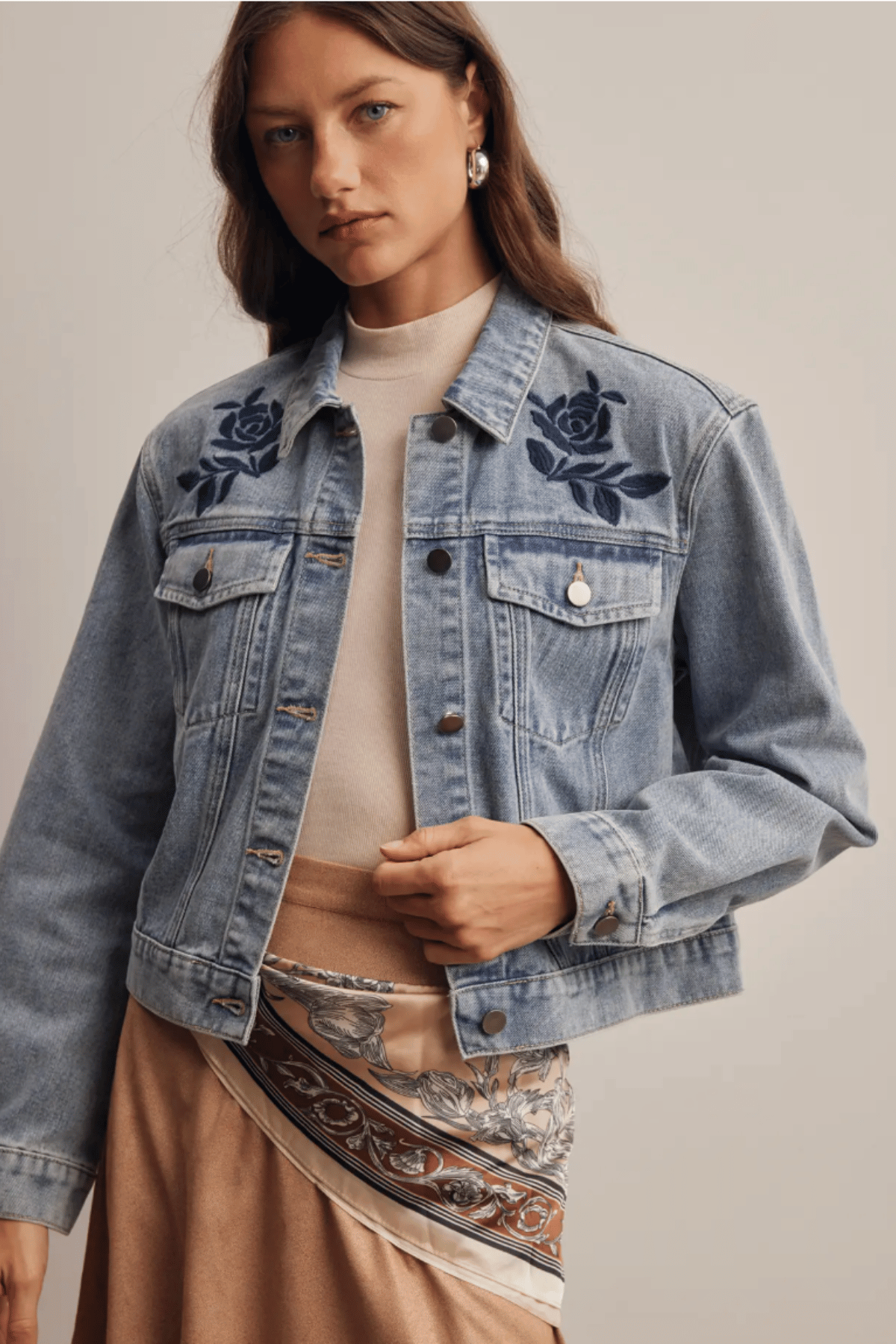 Delilah Floral Denim Jacket