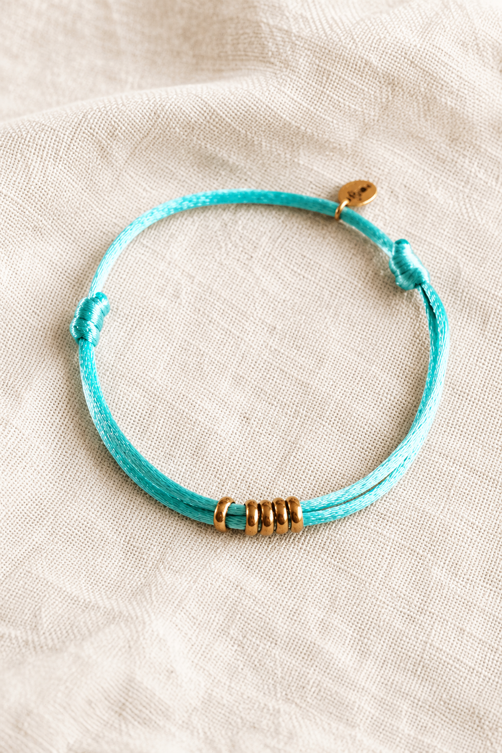 Satin Ring Charms Bracelet Mint