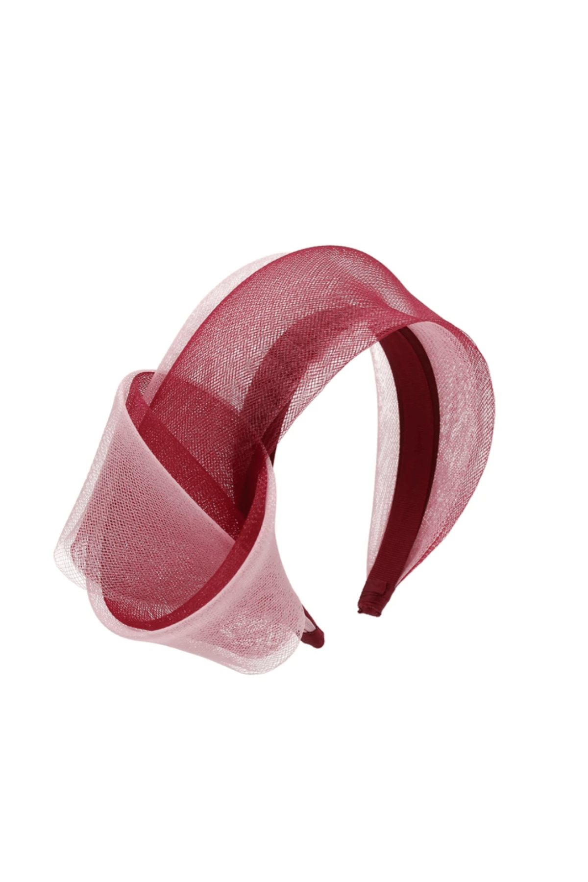 Britney Fascinator in Burgundy Pink